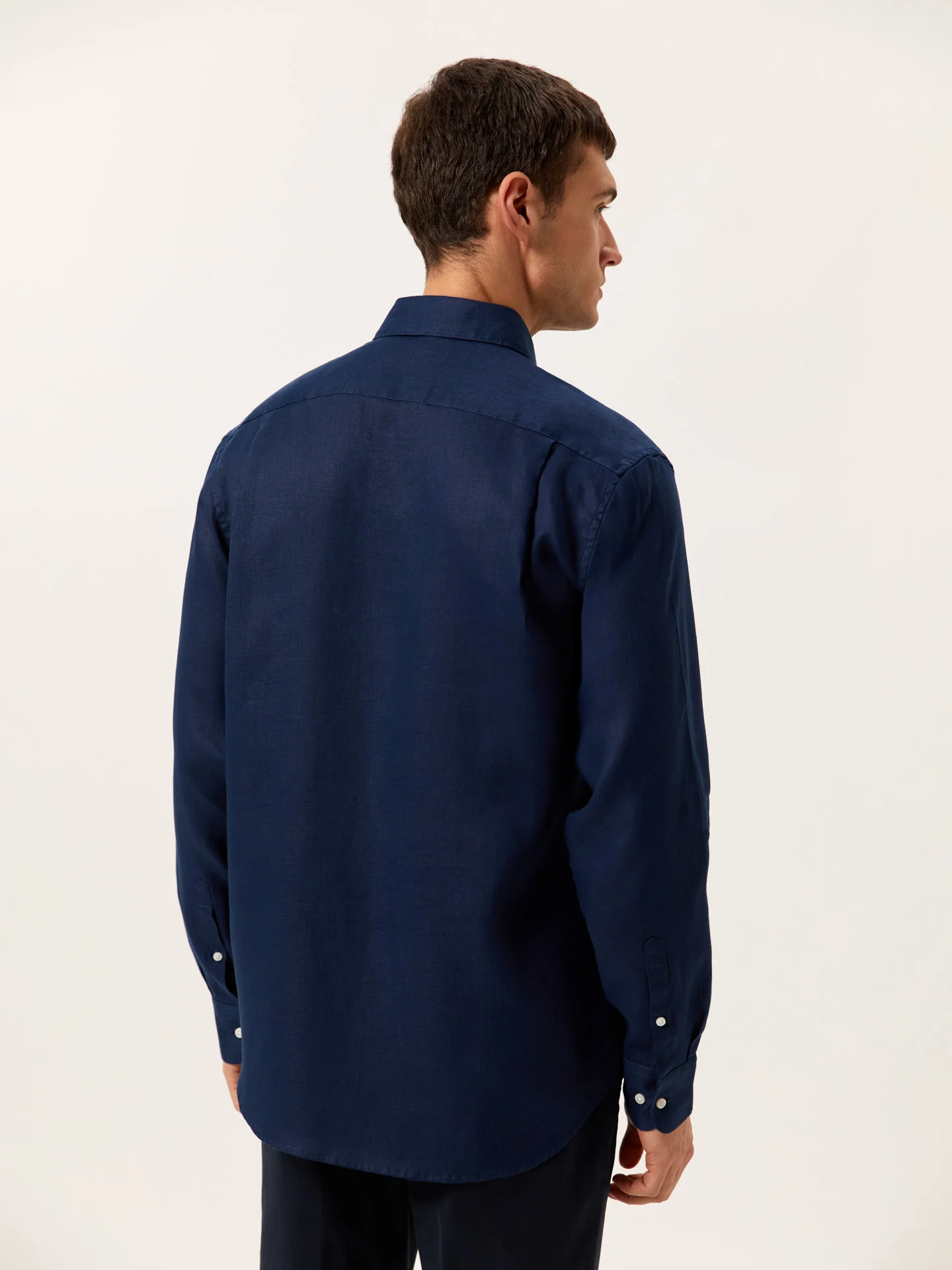 Regular Fit Camisa Aberta em 100% Linho - Image 3