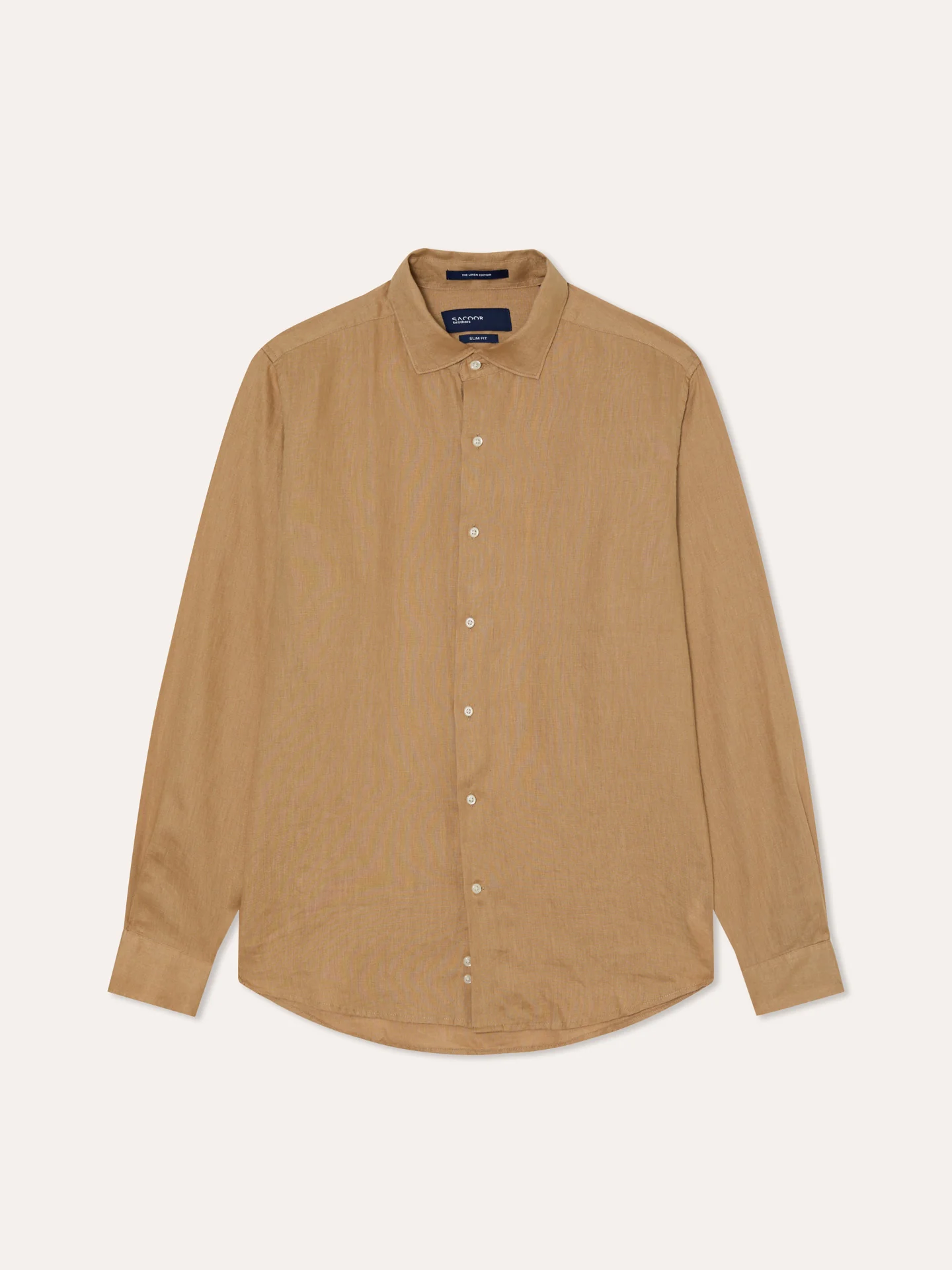 Regular Fit Camisa Aberta em 100% Linho - Image 5