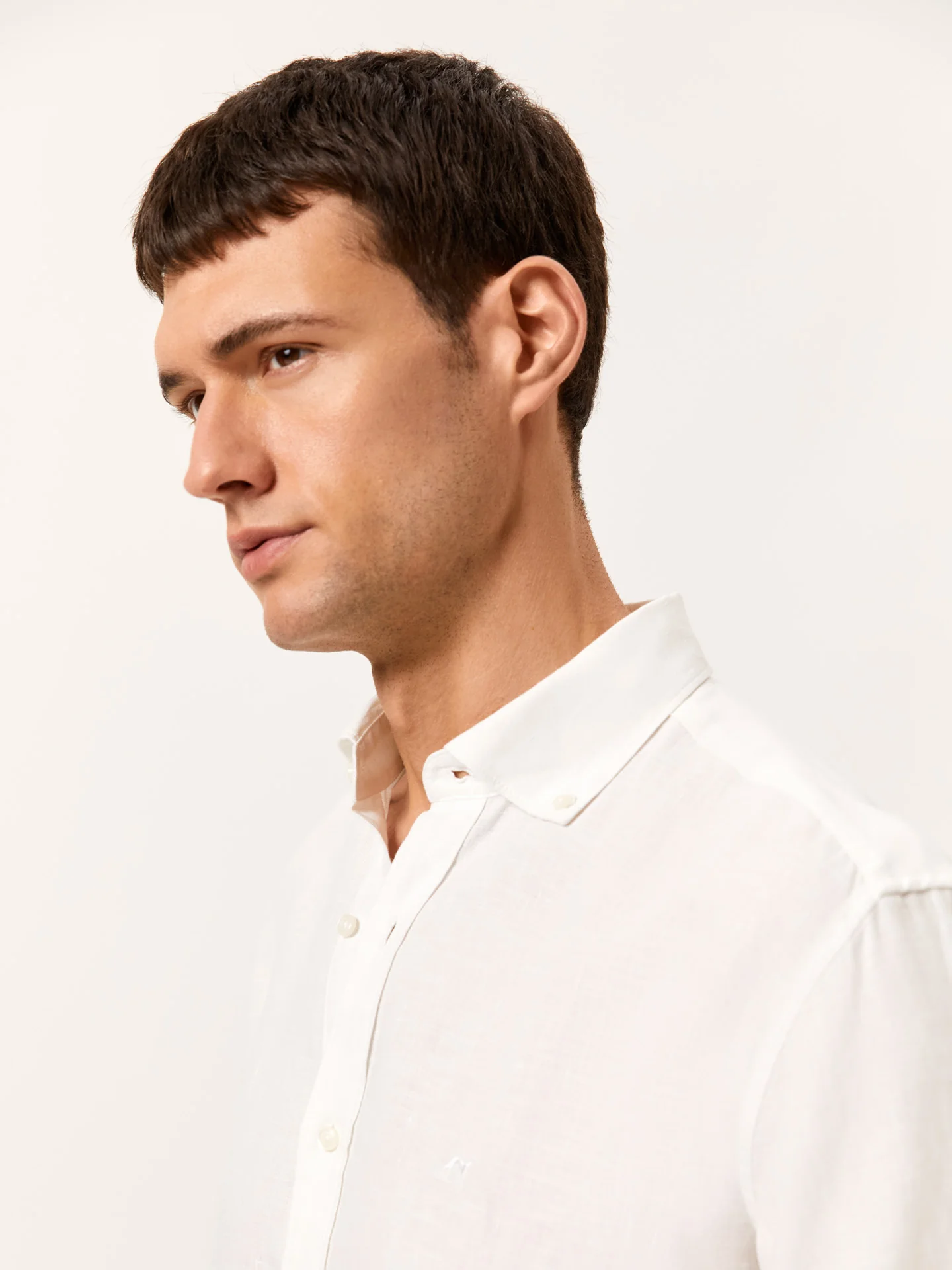 Regular Fit Camisa em 100% Linho - Image 3