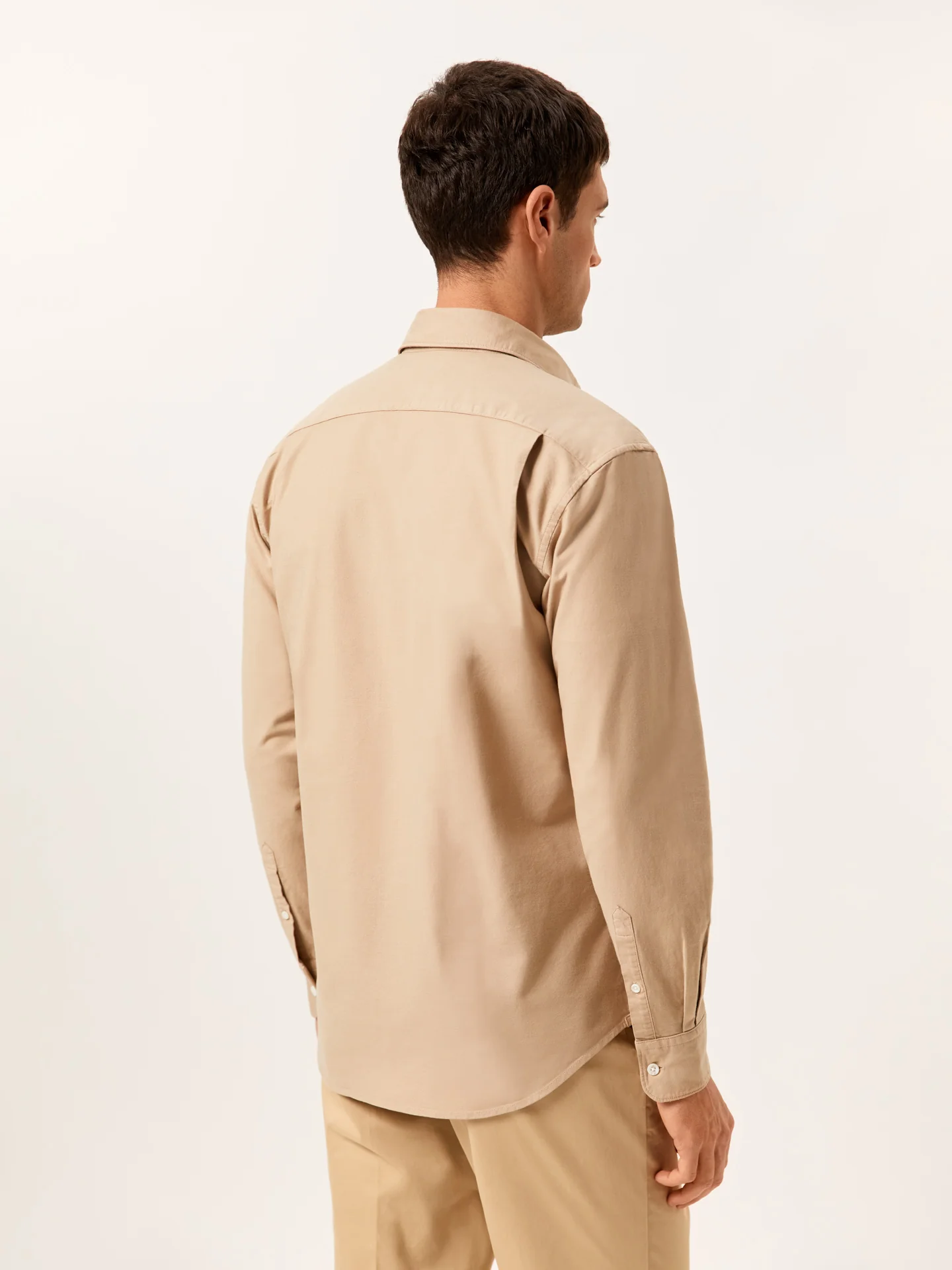 Regular Fit Camisa Oxford Aberta Garment Dye em Algodão Comfort - Image 3