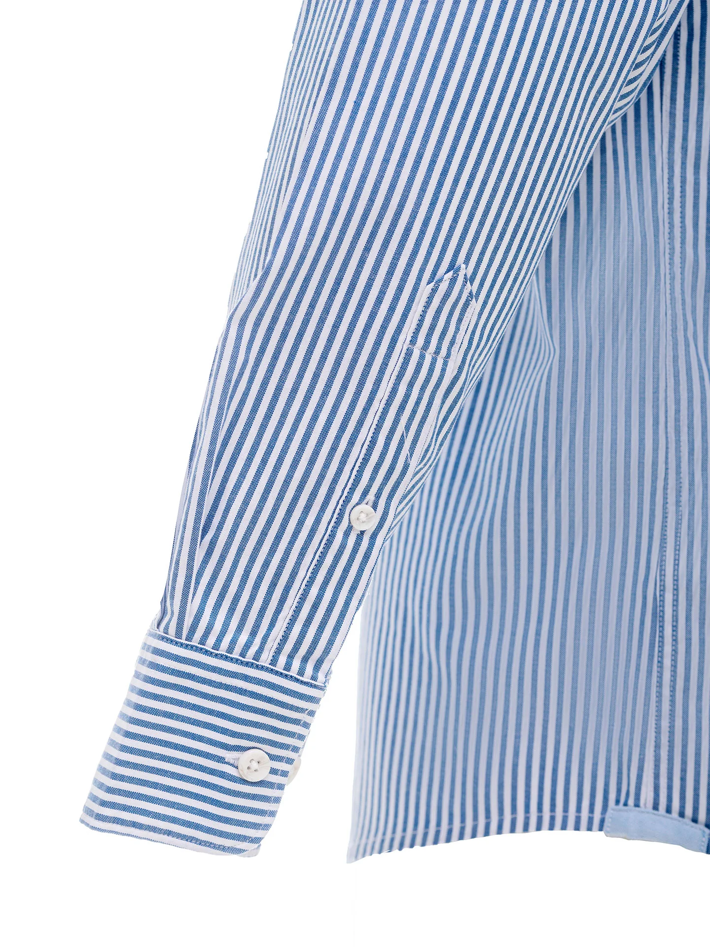 Regular Fit Camisa Oxford às Riscas em 100% Algodão BCI - Image 4