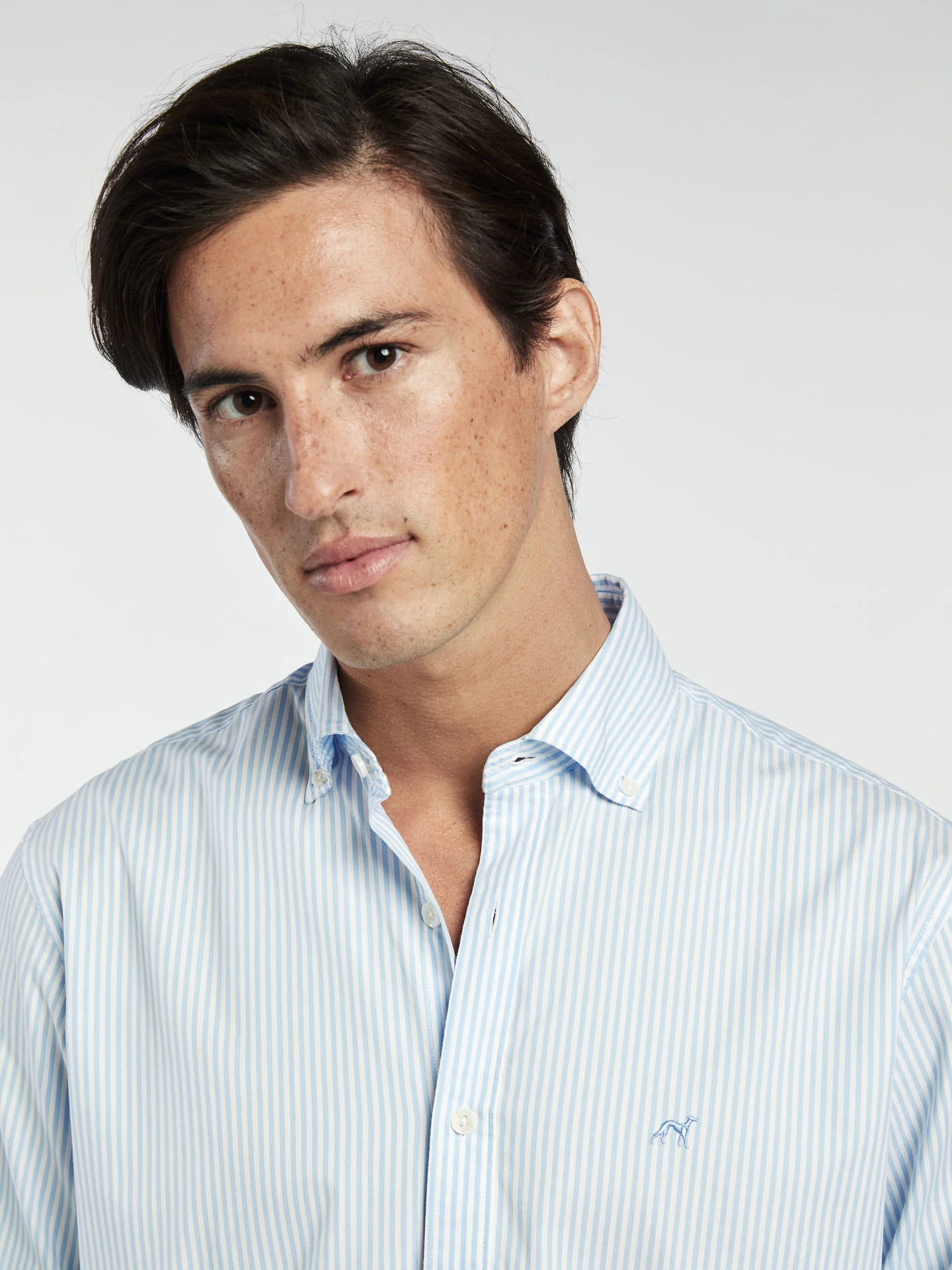 Regular Fit Camisa Oxford às Riscas em 100% Algodão BCI - Image 2