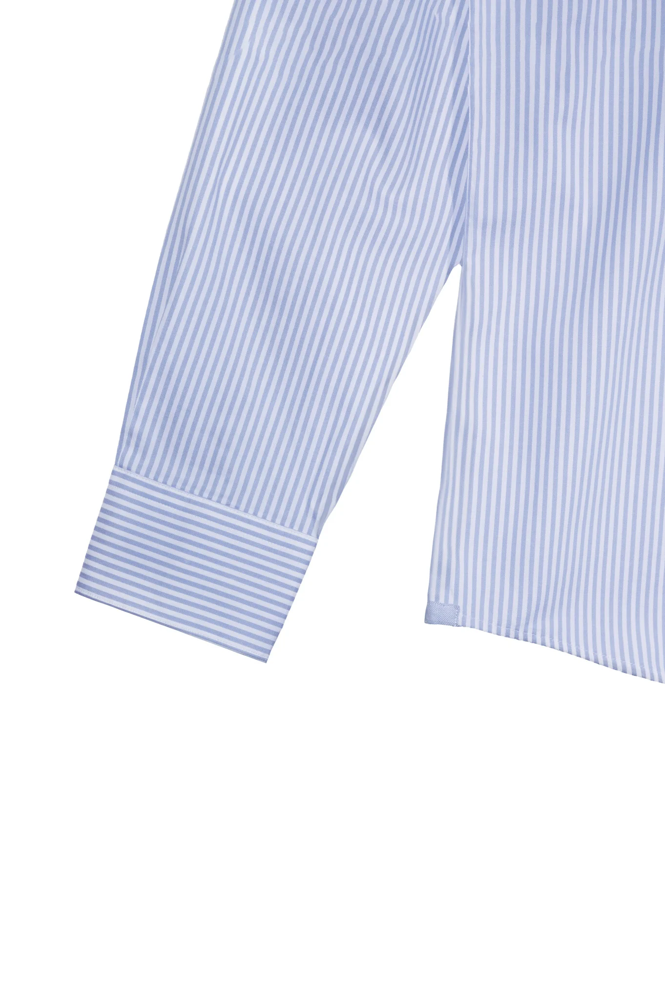 Regular Fit Camisa Oxford às Riscas em 100% Algodão BCI - Image 5