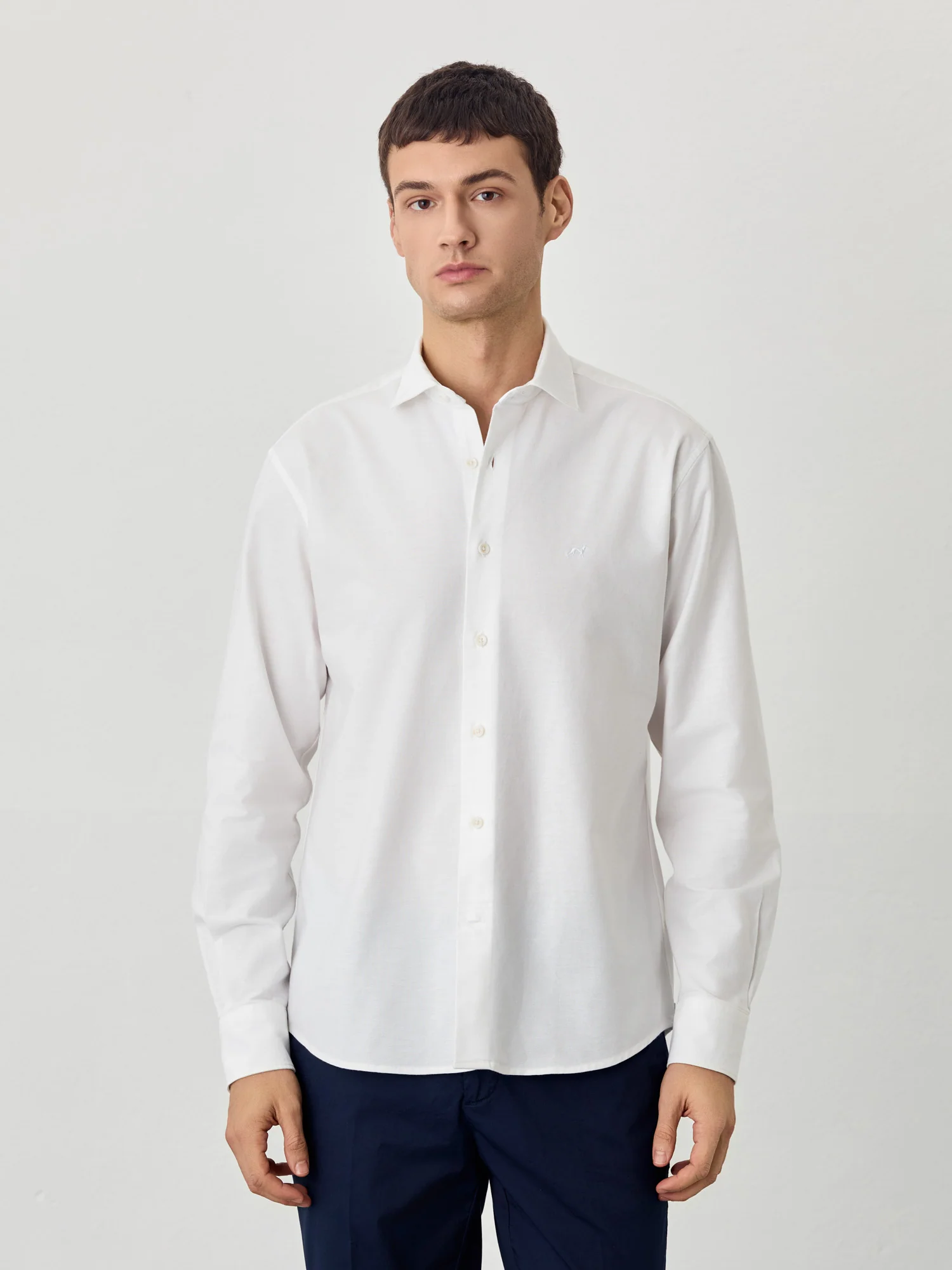 Regular Fit Camisa Oxford em Algodão Comfort - Image 3