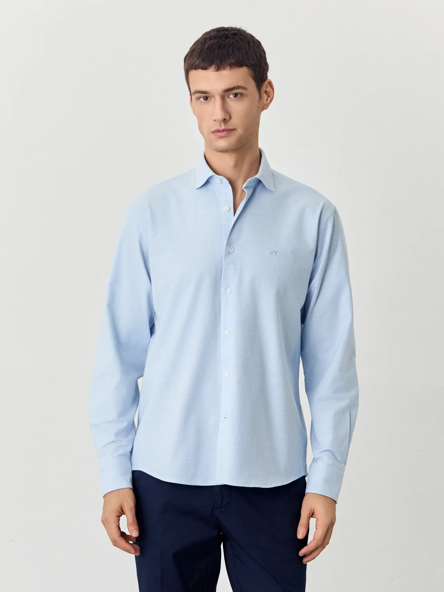 Regular Fit Camisa Oxford em Algodão Comfort - Image 3