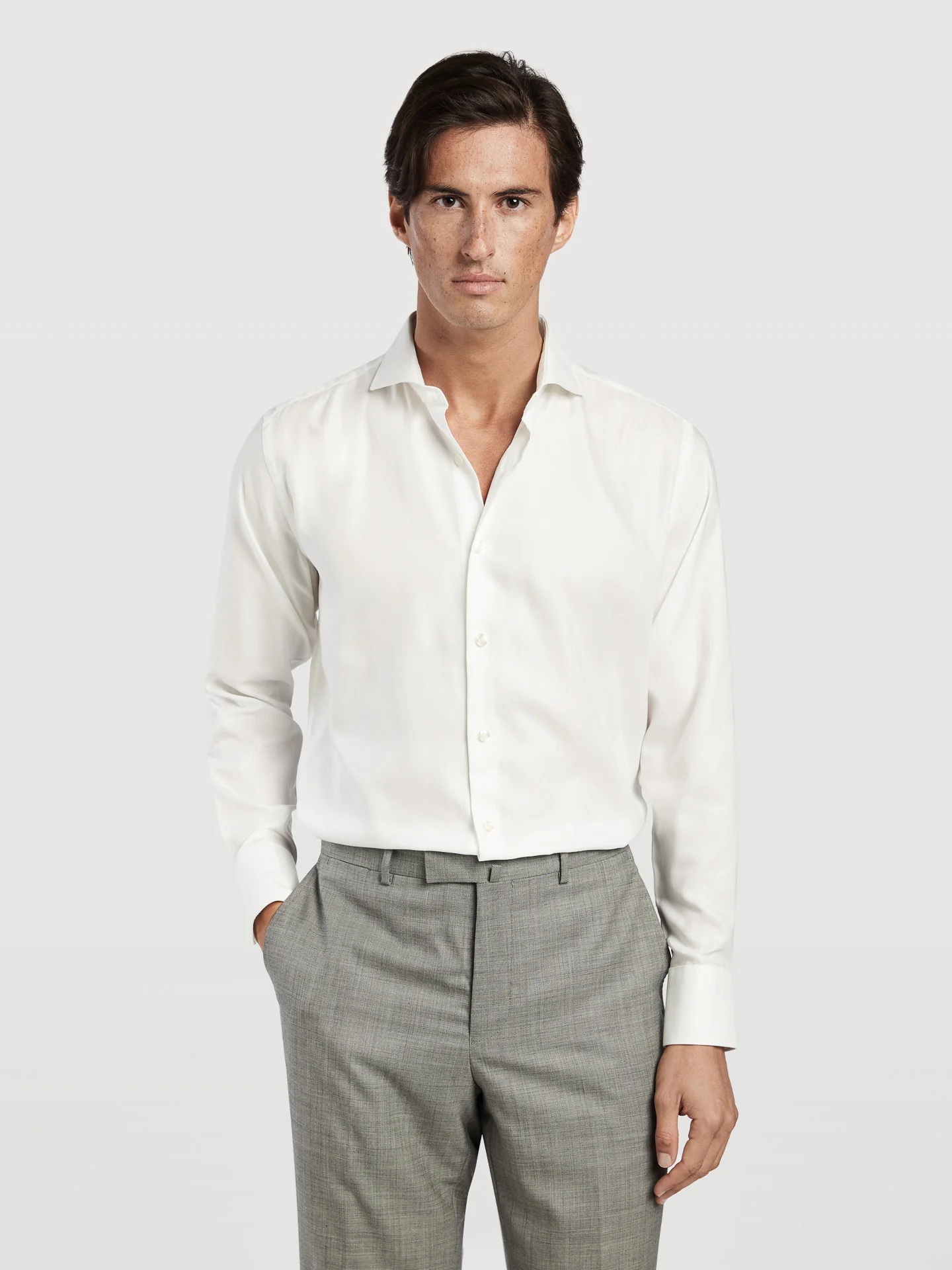 Regular Fit Camisa Oxford Formal em 100% Algodão