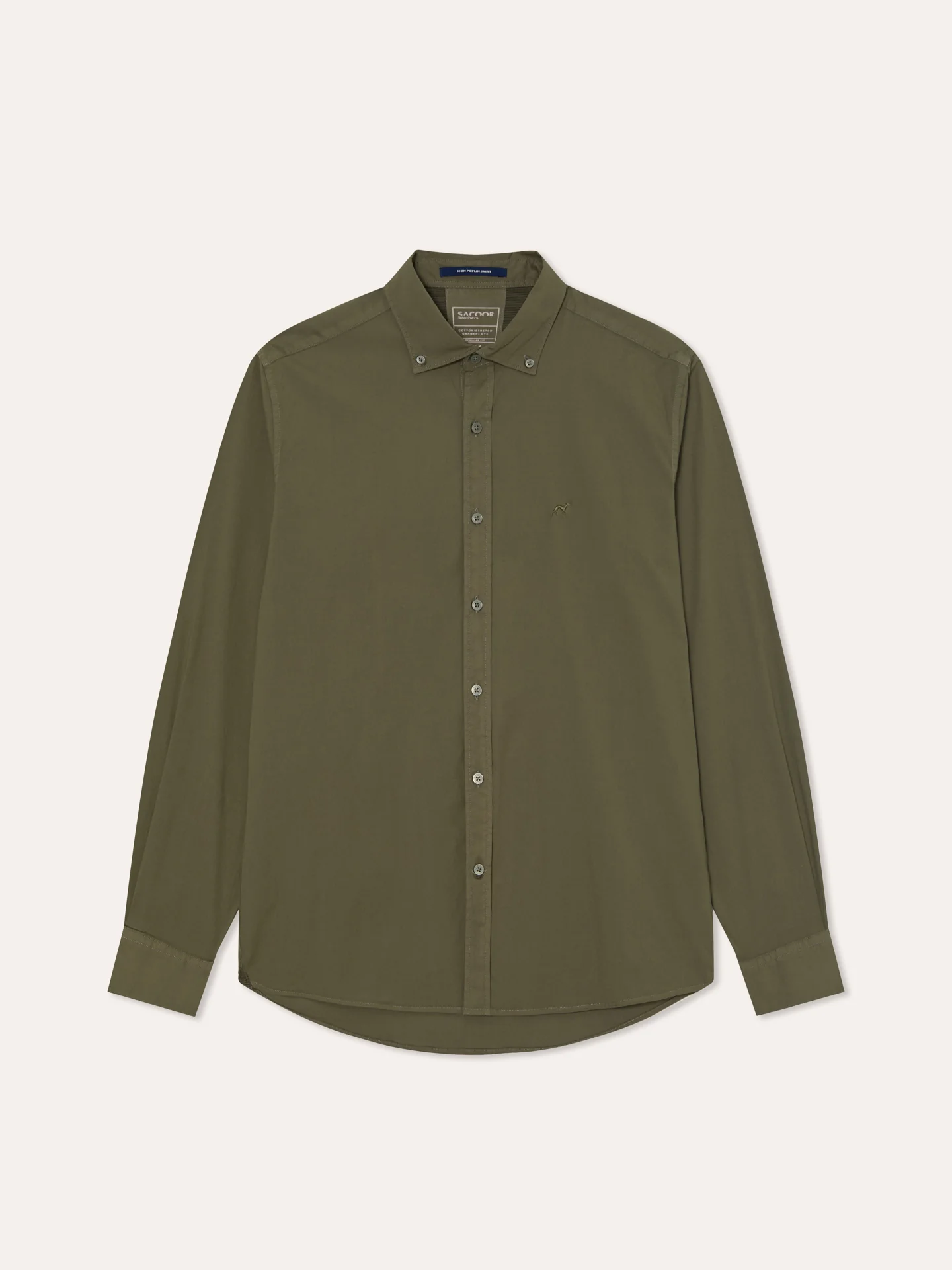Regular Fit Camisa Popeline Garment Dye em Algodão Comfort - Image 5