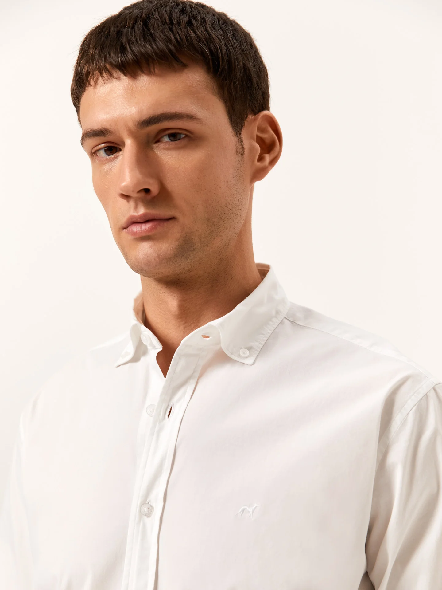 Regular Fit Camisa Popeline Garment Dye em Algodão Comfort