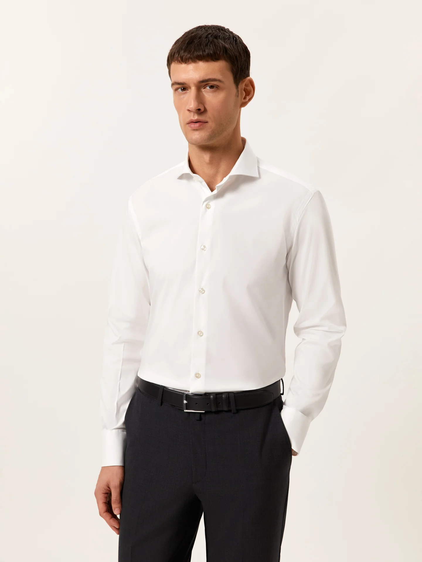 Regular Fit Camisa Popeline Travel em Algodão Comfort