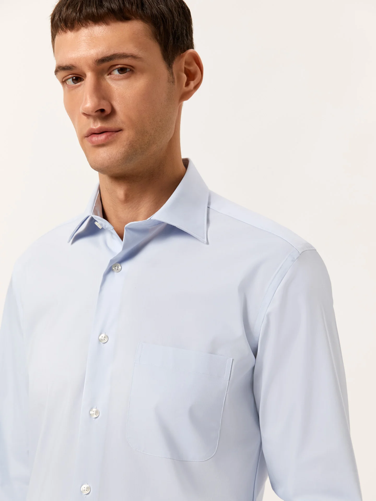 Regular Fit Camisa Popeline Travel em Algodão Comfort