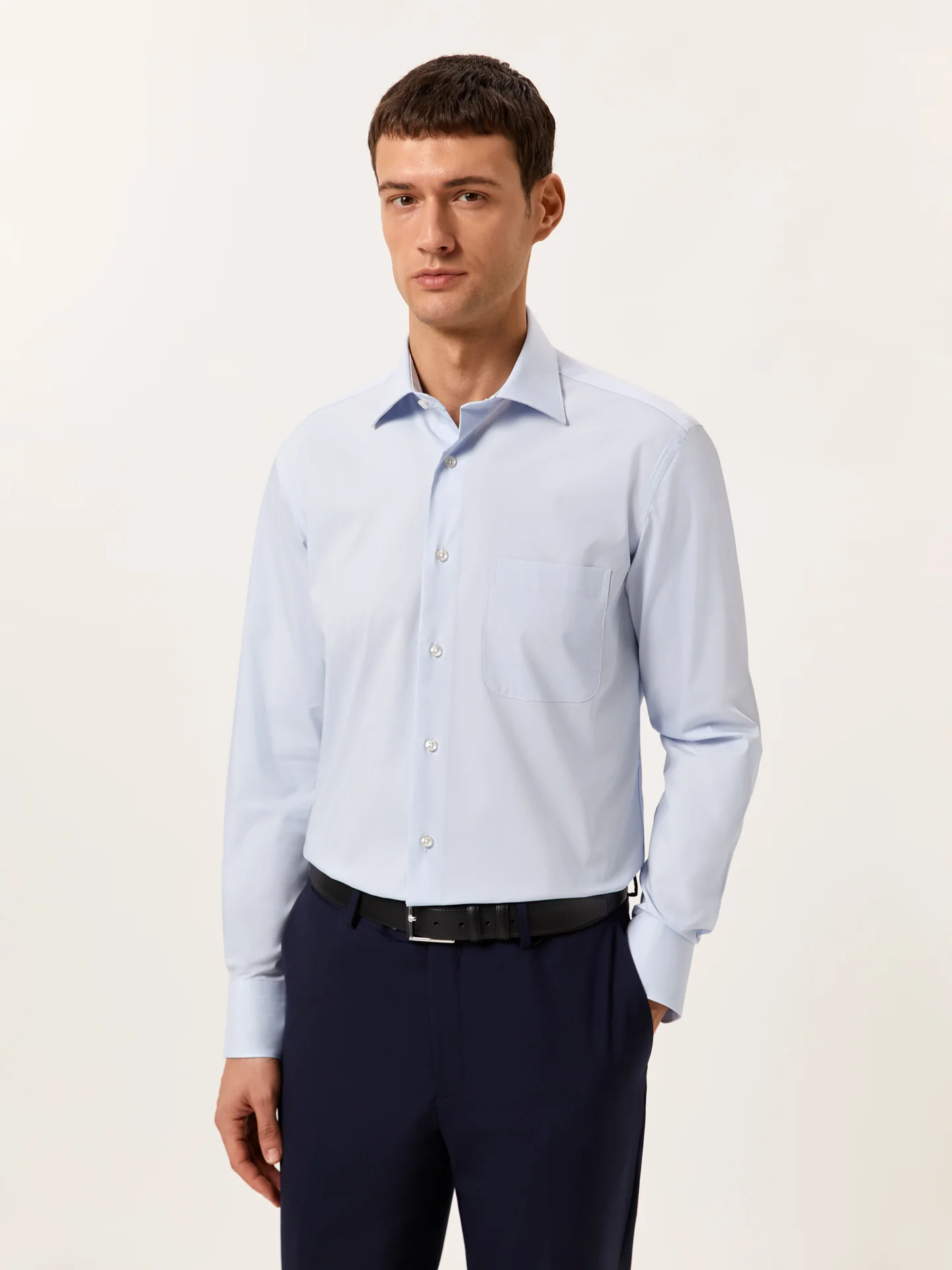 Regular Fit Camisa Popeline Travel em Algodão Comfort - Image 2