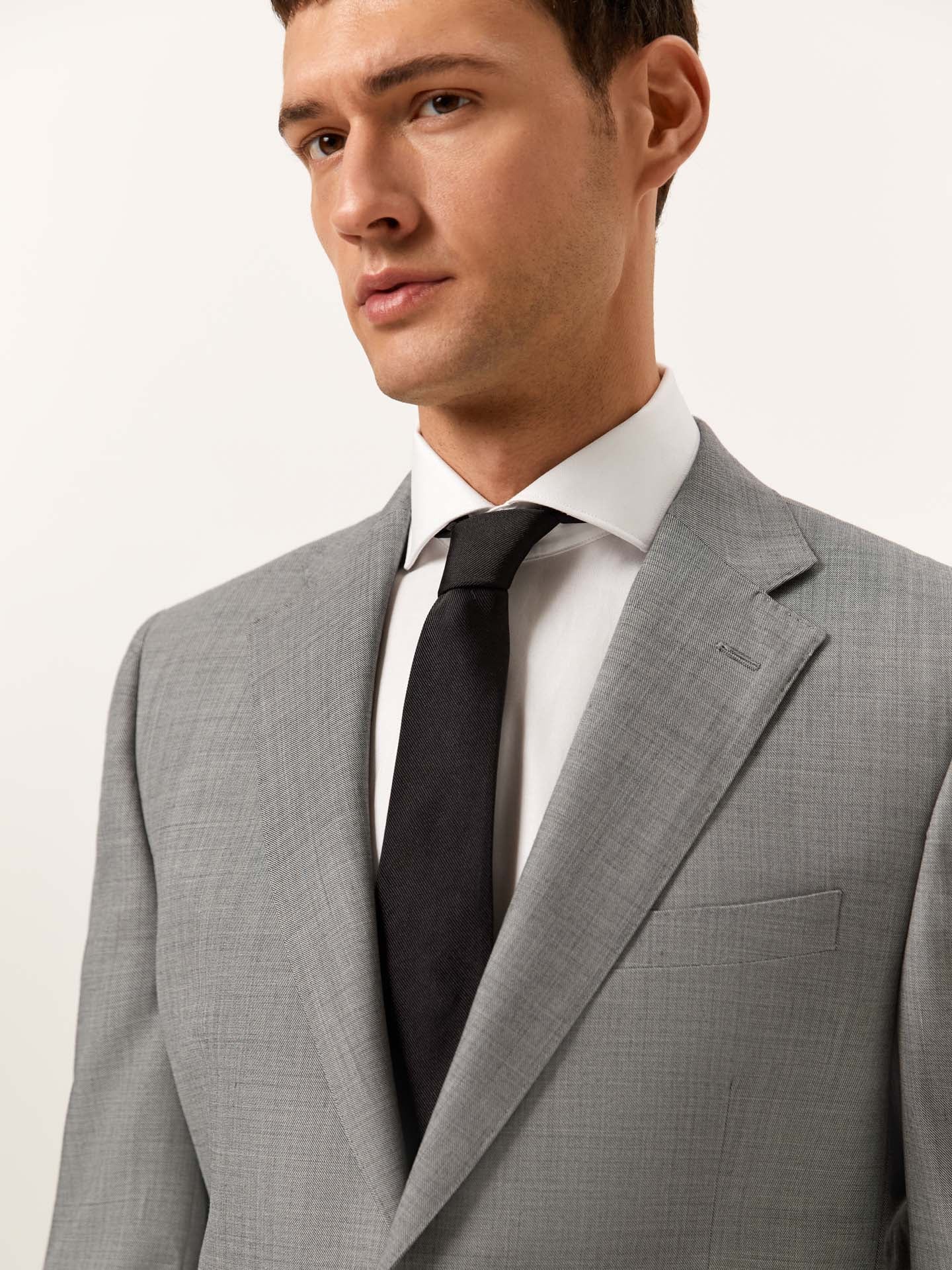 Regular Fit Fato Sharkskin em 100% Lã - Image 2