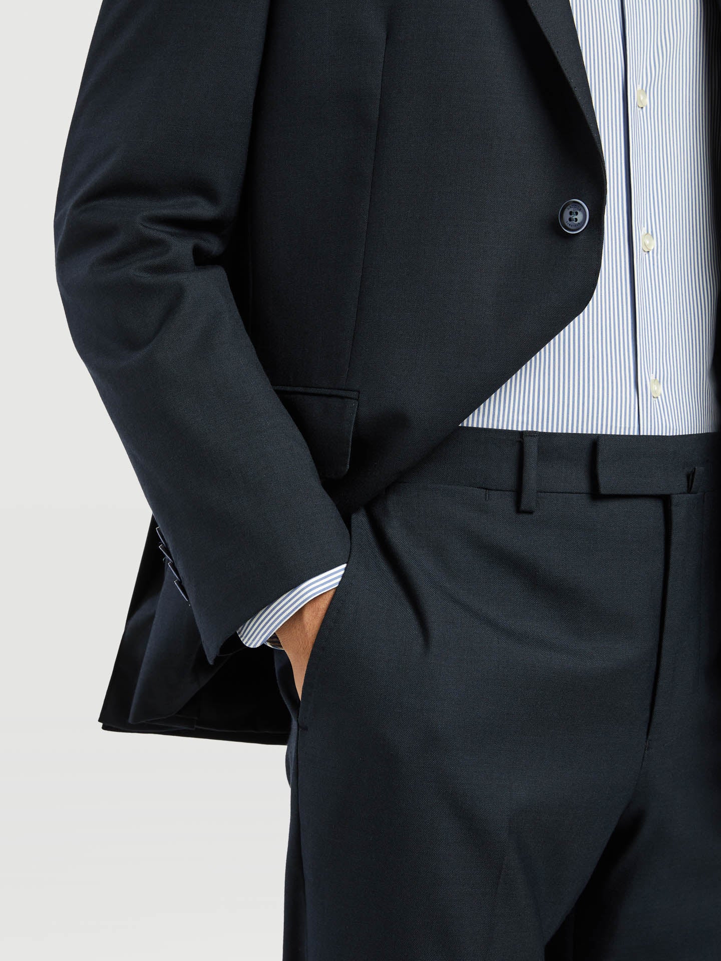 Regular Fit Fato Sharkskin em 100% Lã - Image 4
