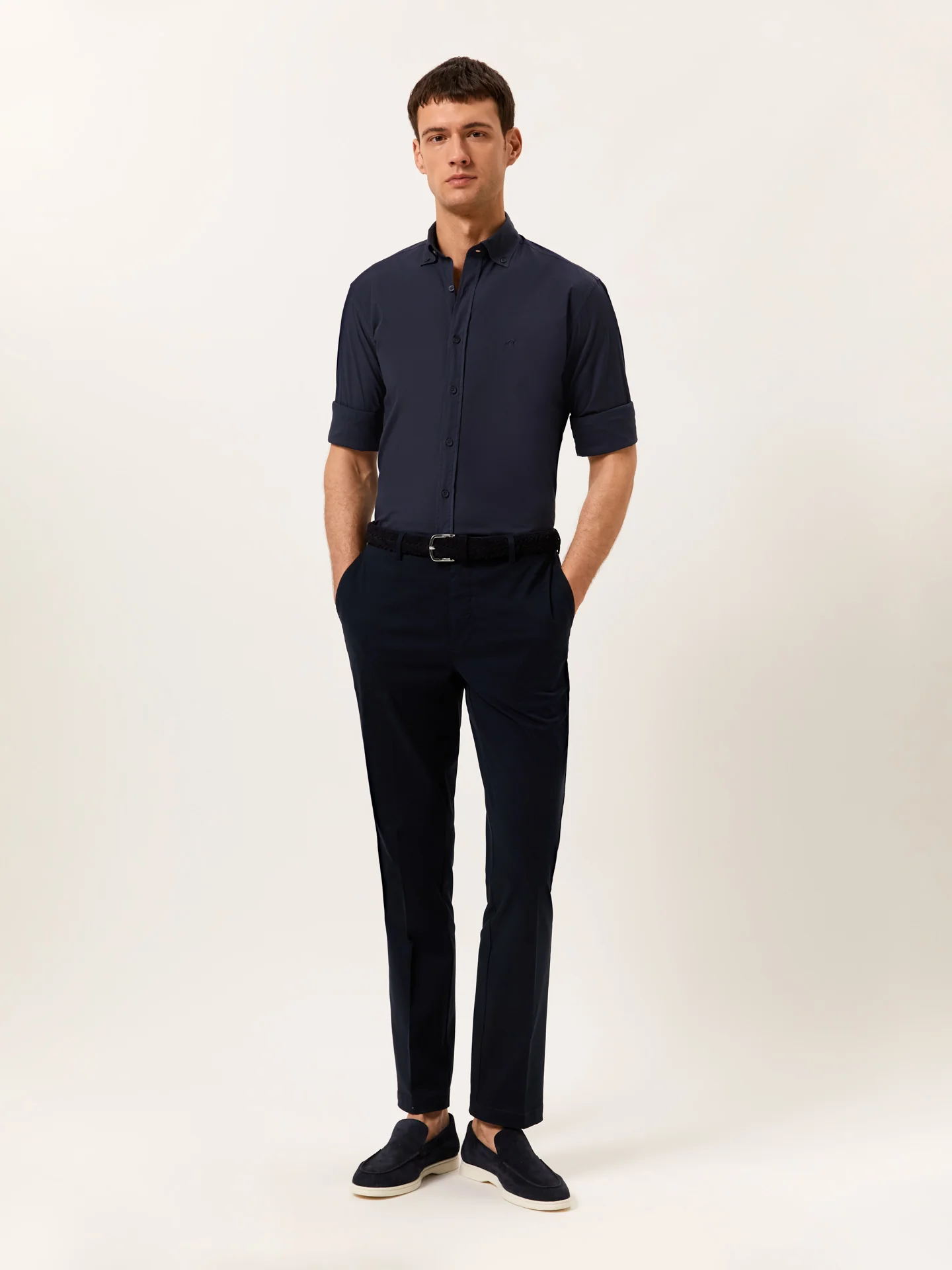 Slim Fit Calças Casuais em Algodão Comfort - Image 5