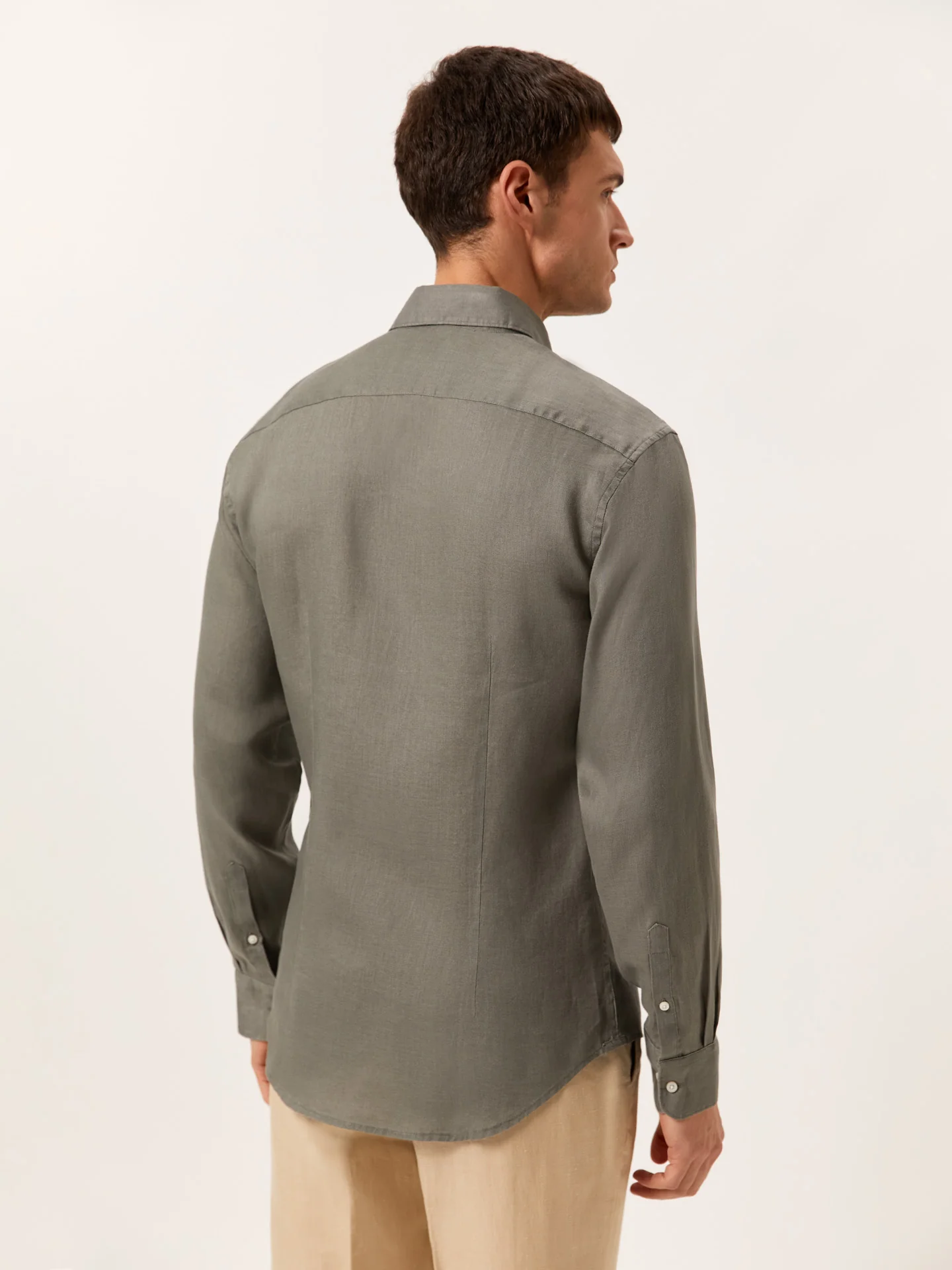 Slim Fit Camisa Aberta em 100% Linho - Image 3
