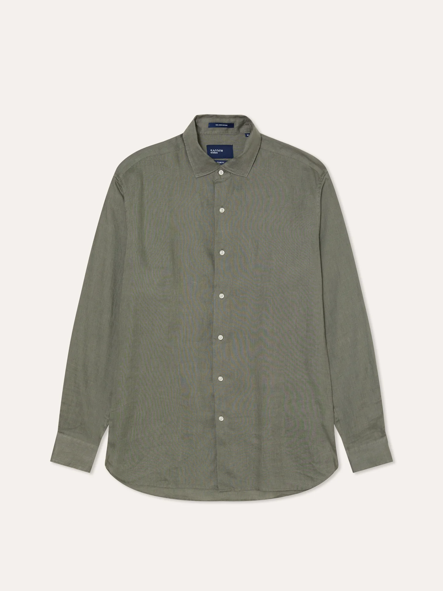 Slim Fit Camisa Aberta em 100% Linho - Image 5