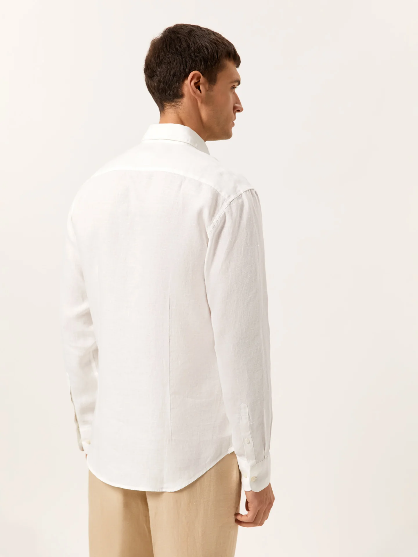 Slim Fit Camisa Aberta em 100% Linho - Image 3
