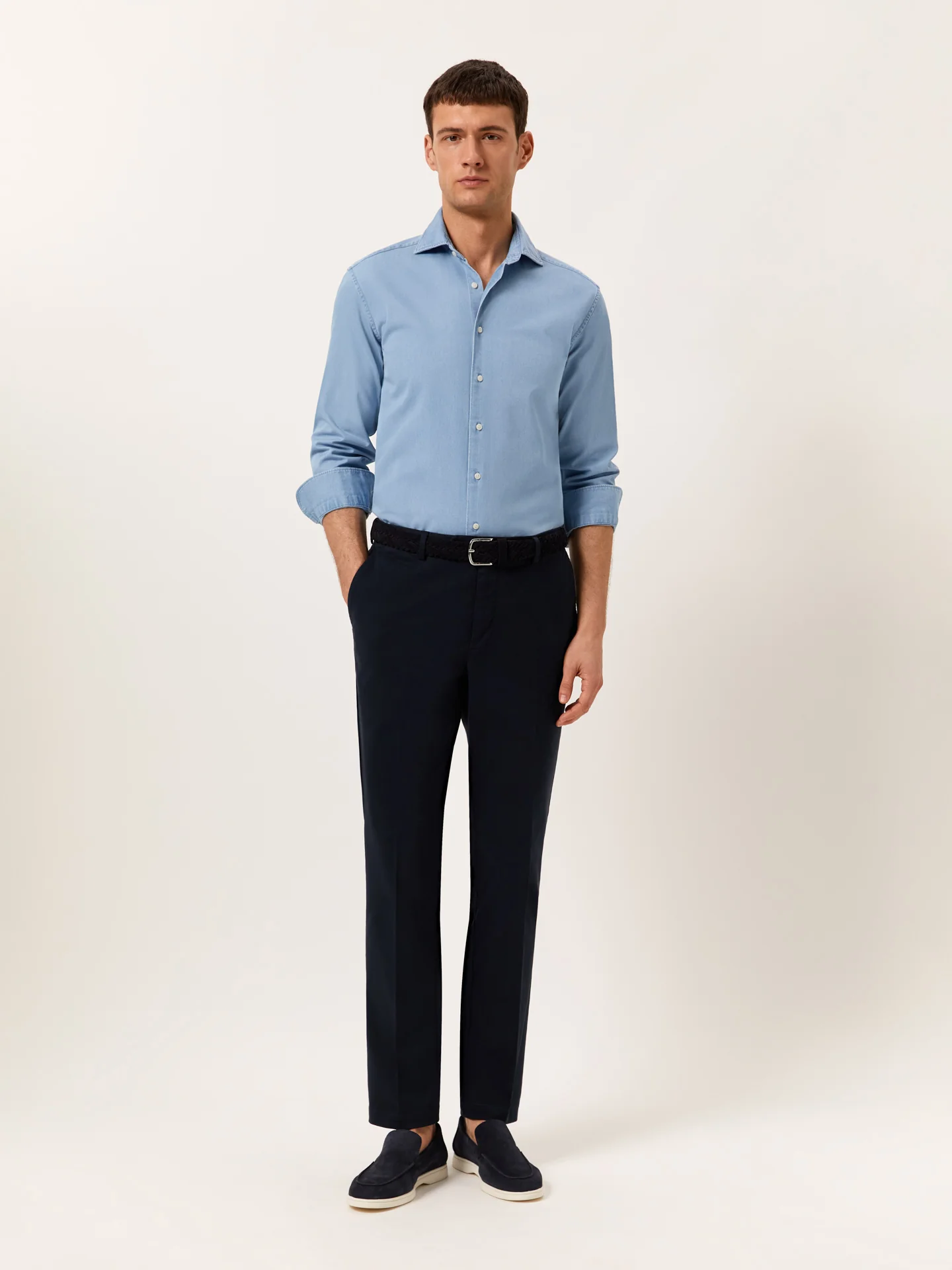 Slim Fit Camisa Casual em Denim em 100% Algodão - Image 2
