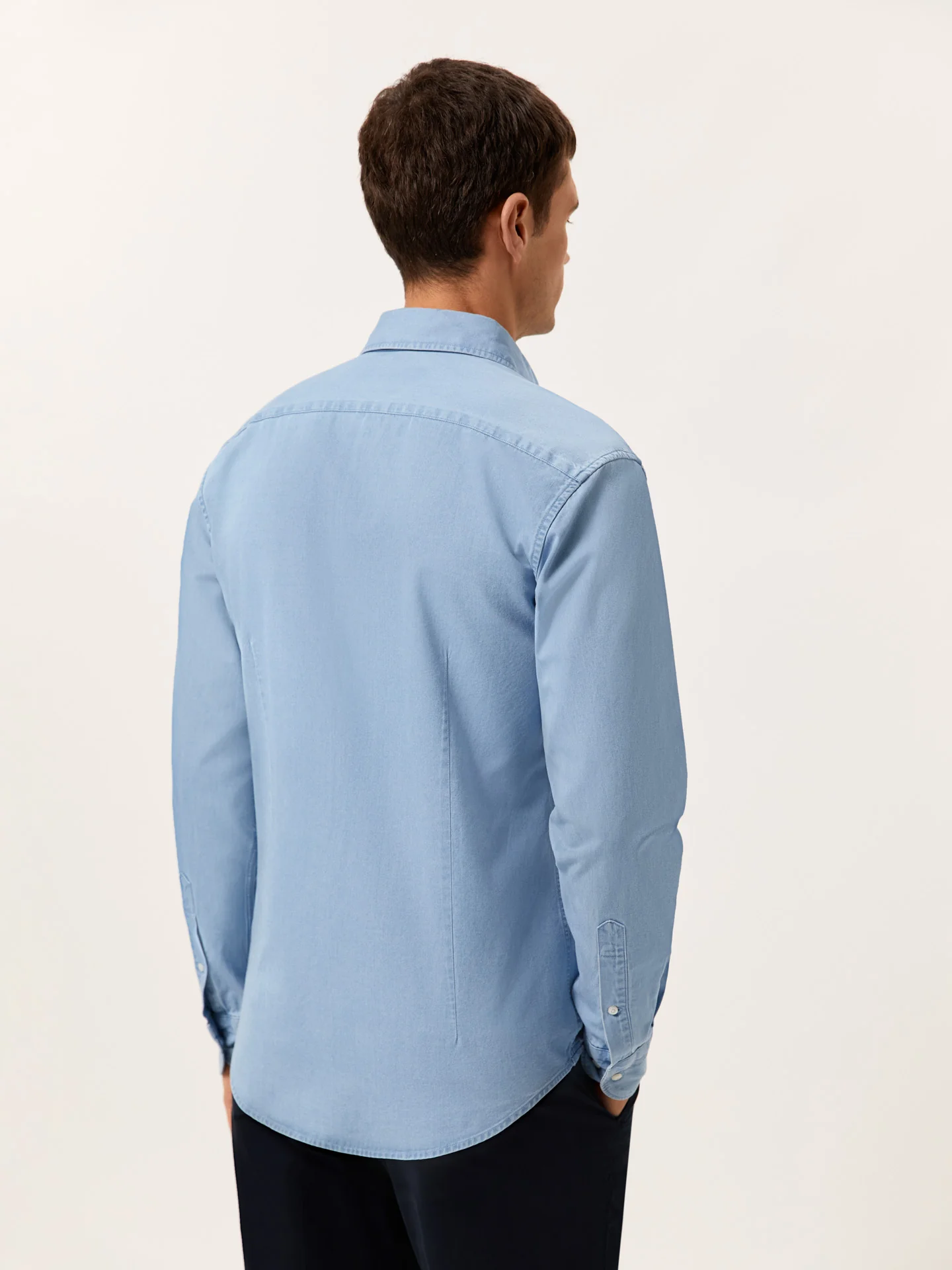 Slim Fit Camisa Casual em Denim em 100% Algodão - Image 4