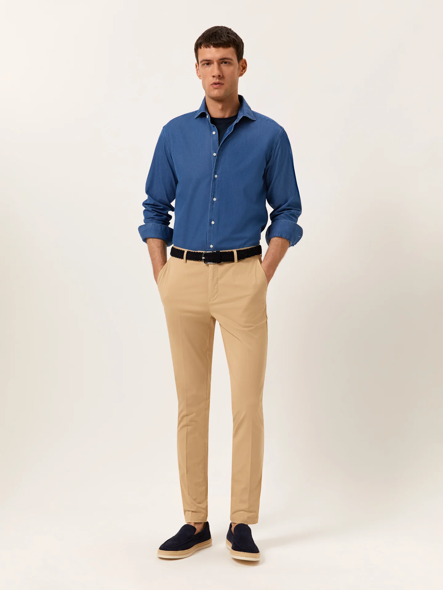 Slim Fit Camisa Casual em Denim em 100% Algodão - Image 3