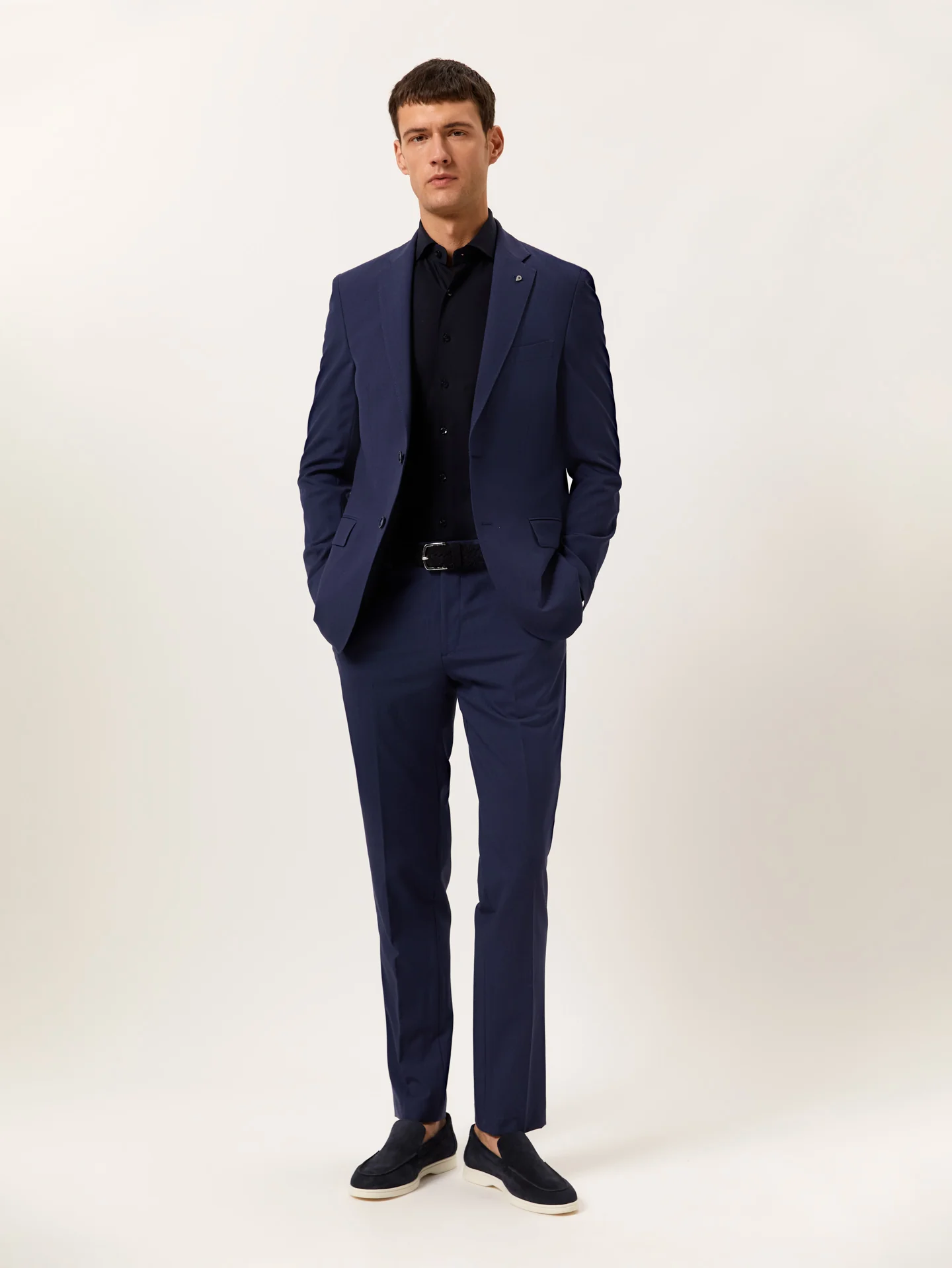 Slim Fit Camisa Jersey Travel em Algodão Comfort