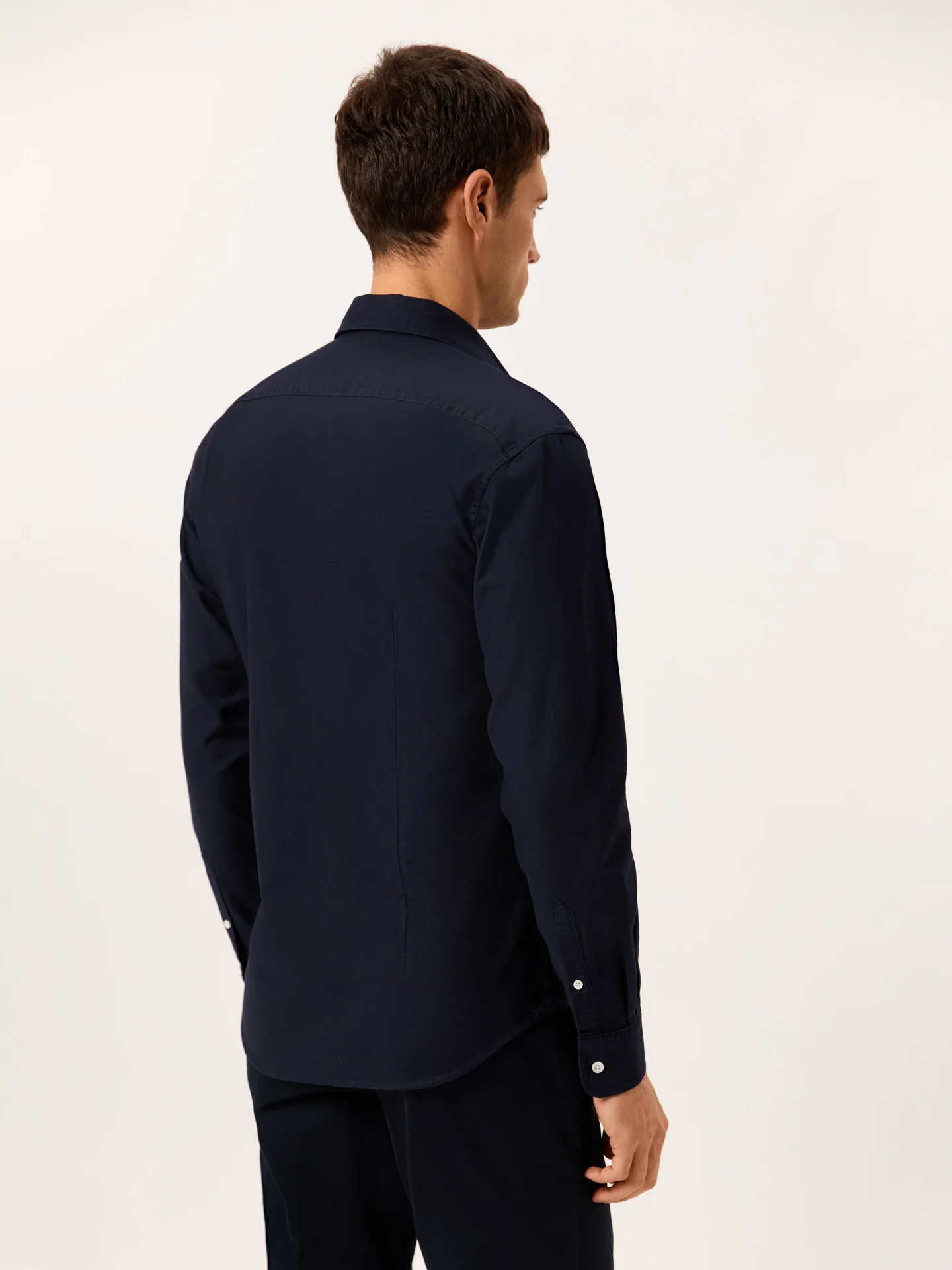 Slim Fit Camisa Oxford Aberta Garment Dye em Algodão Comfort - Image 3