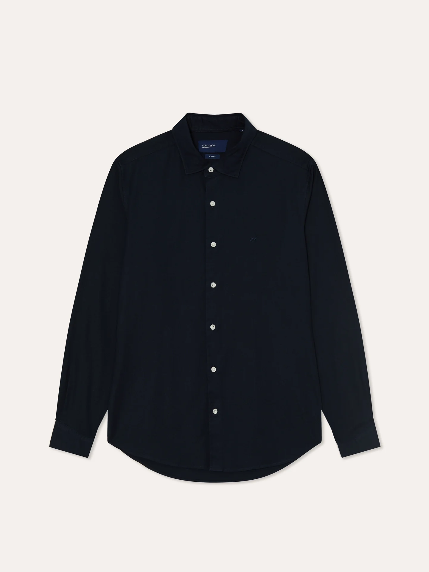 Slim Fit Camisa Oxford Aberta Garment Dye em Algodão Comfort - Image 4