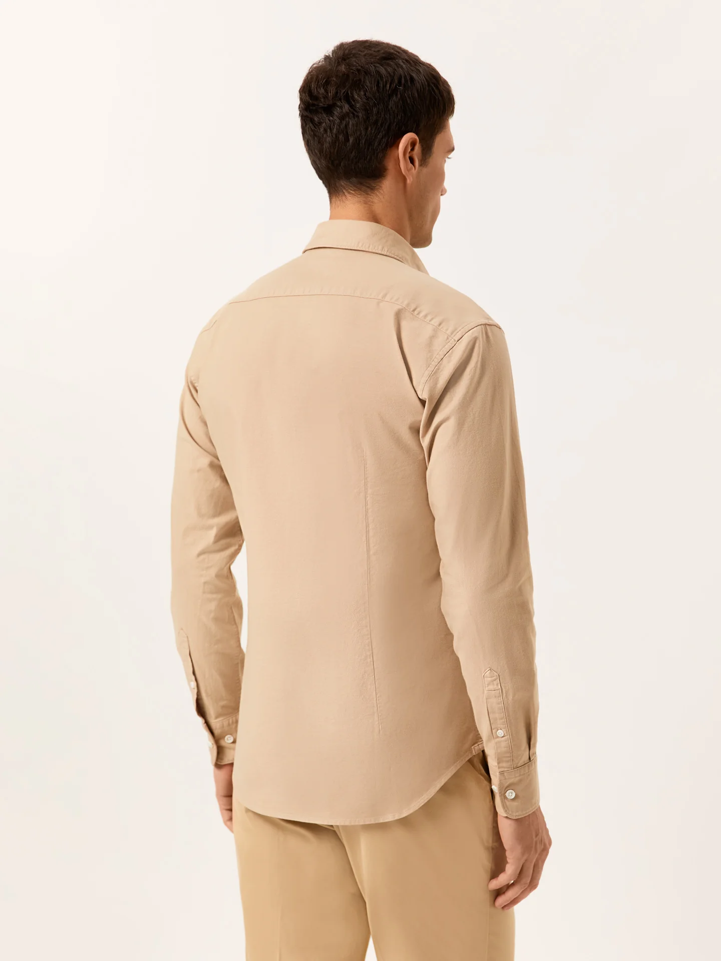 Slim Fit Camisa Oxford Aberta Garment Dye em Algodão Comfort - Image 3