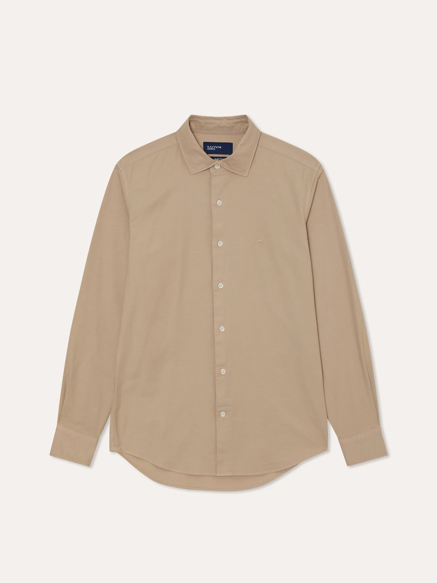 Slim Fit Camisa Oxford Aberta Garment Dye em Algodão Comfort - Image 4