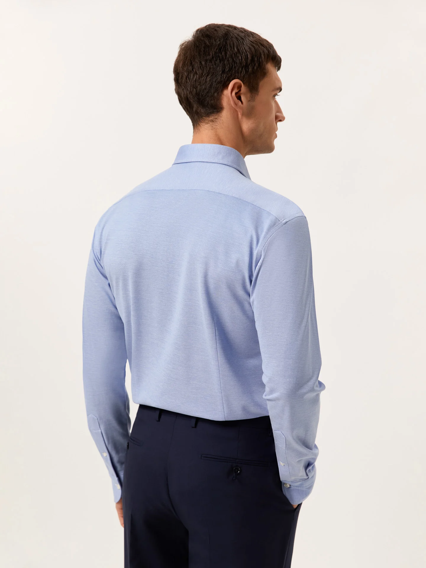 Slim Fit Camisa Piqué Travel em Algodão Comfort - Image 3