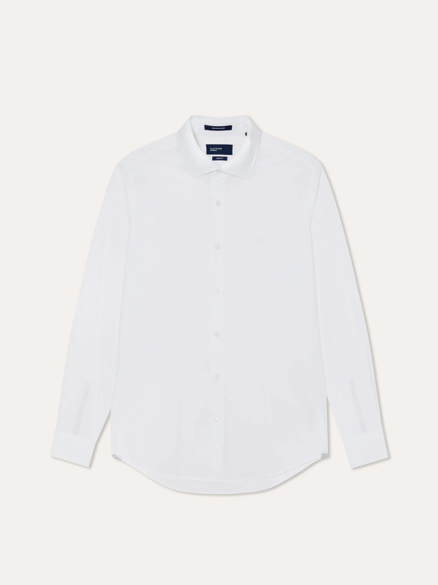 Slim Fit Camisa Popeline Aberta Garment Dye em Algodão Comfort - Image 5