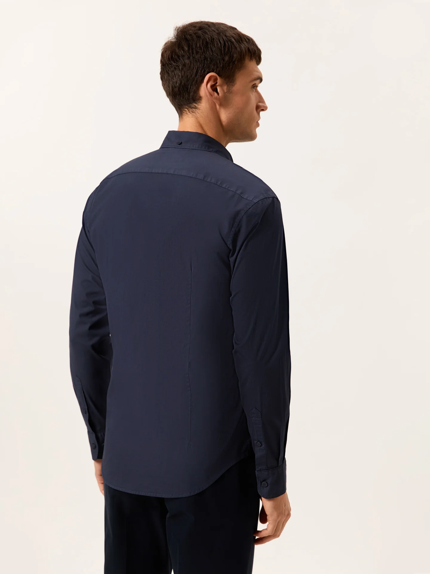 Slim Fit Camisa Popeline Garment Dye em Algodão Comfort - Image 3