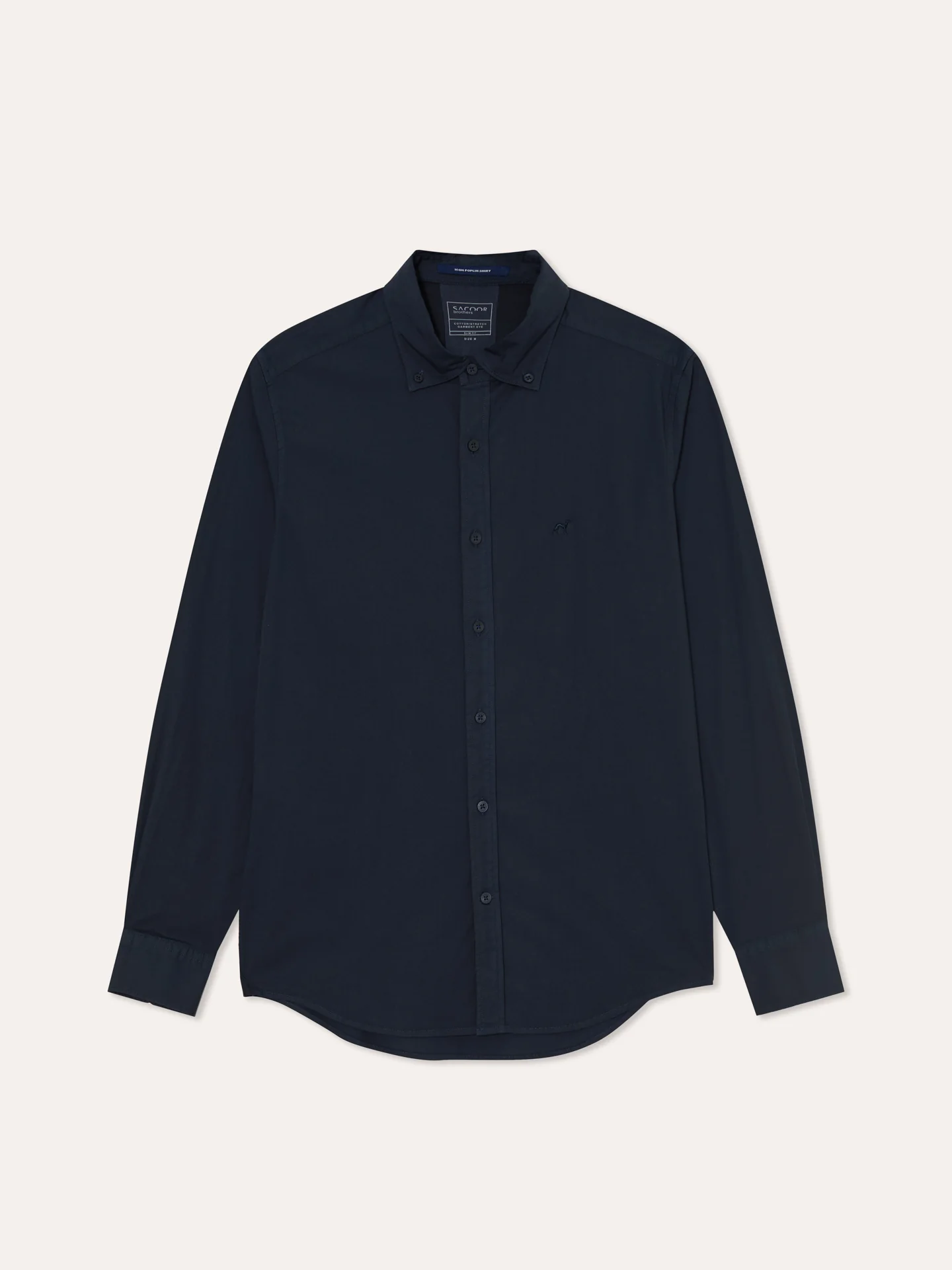 Slim Fit Camisa Popeline Garment Dye em Algodão Comfort - Image 5