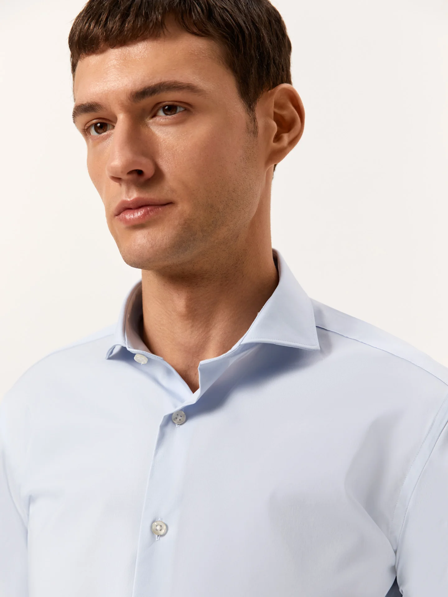 Slim Fit Camisa Popeline Travel em Algodão Comfort