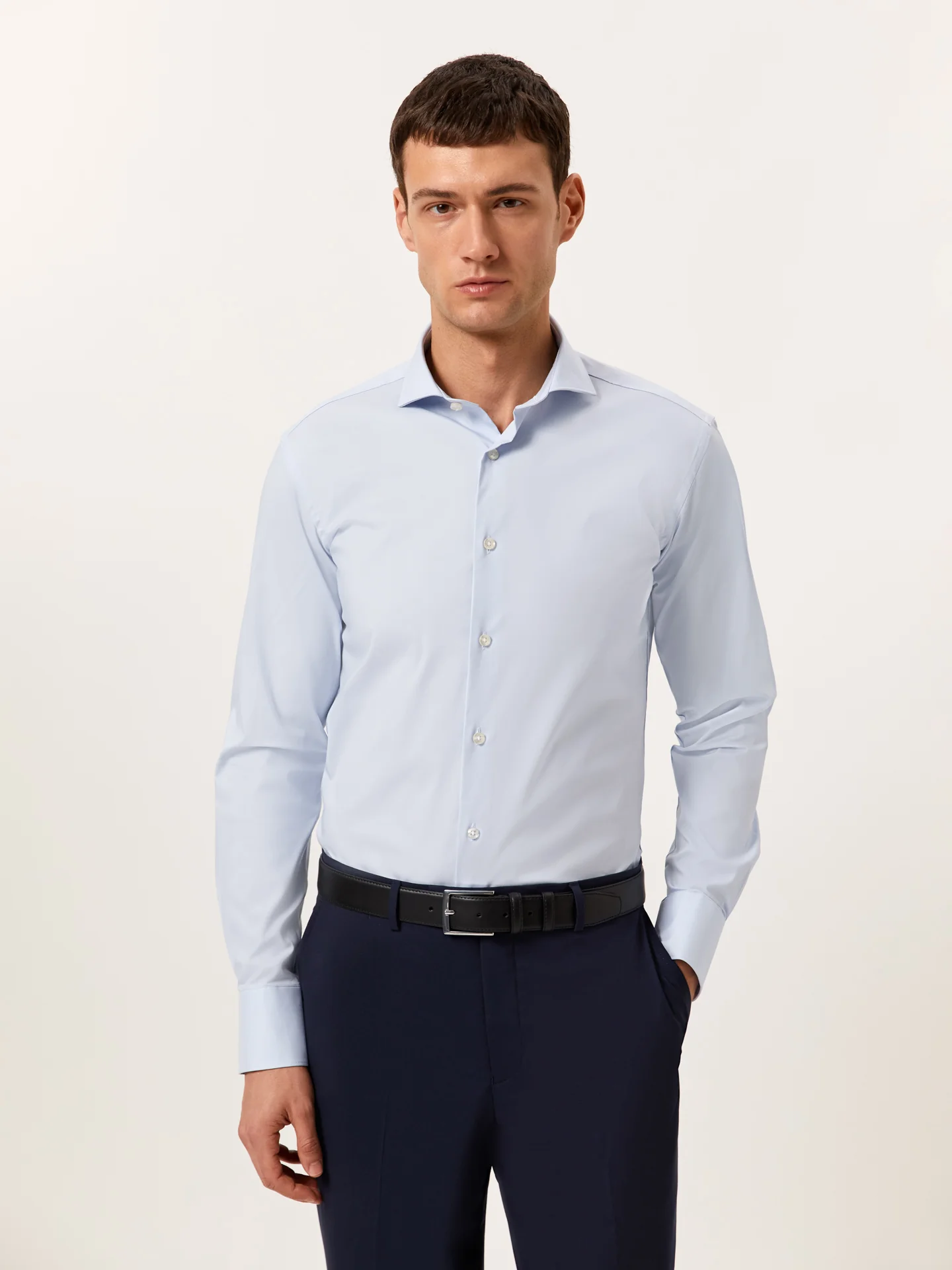 Slim Fit Camisa Popeline Travel em Algodão Comfort - Image 2