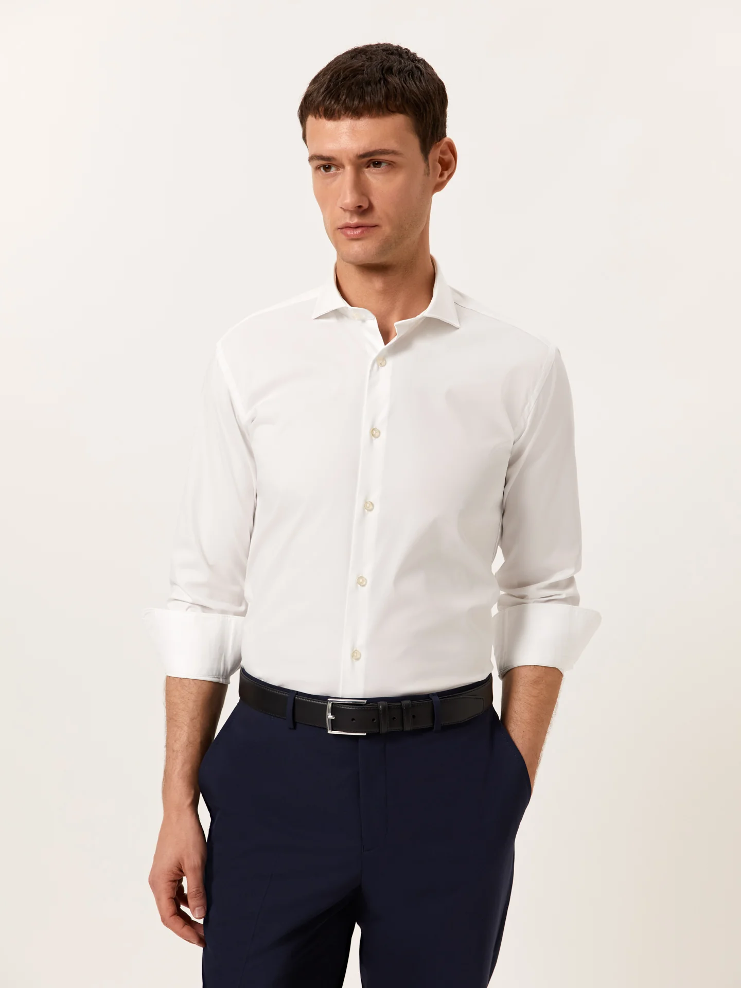 Slim Fit Camisa Popeline Travel em Algodão Comfort - Image 2