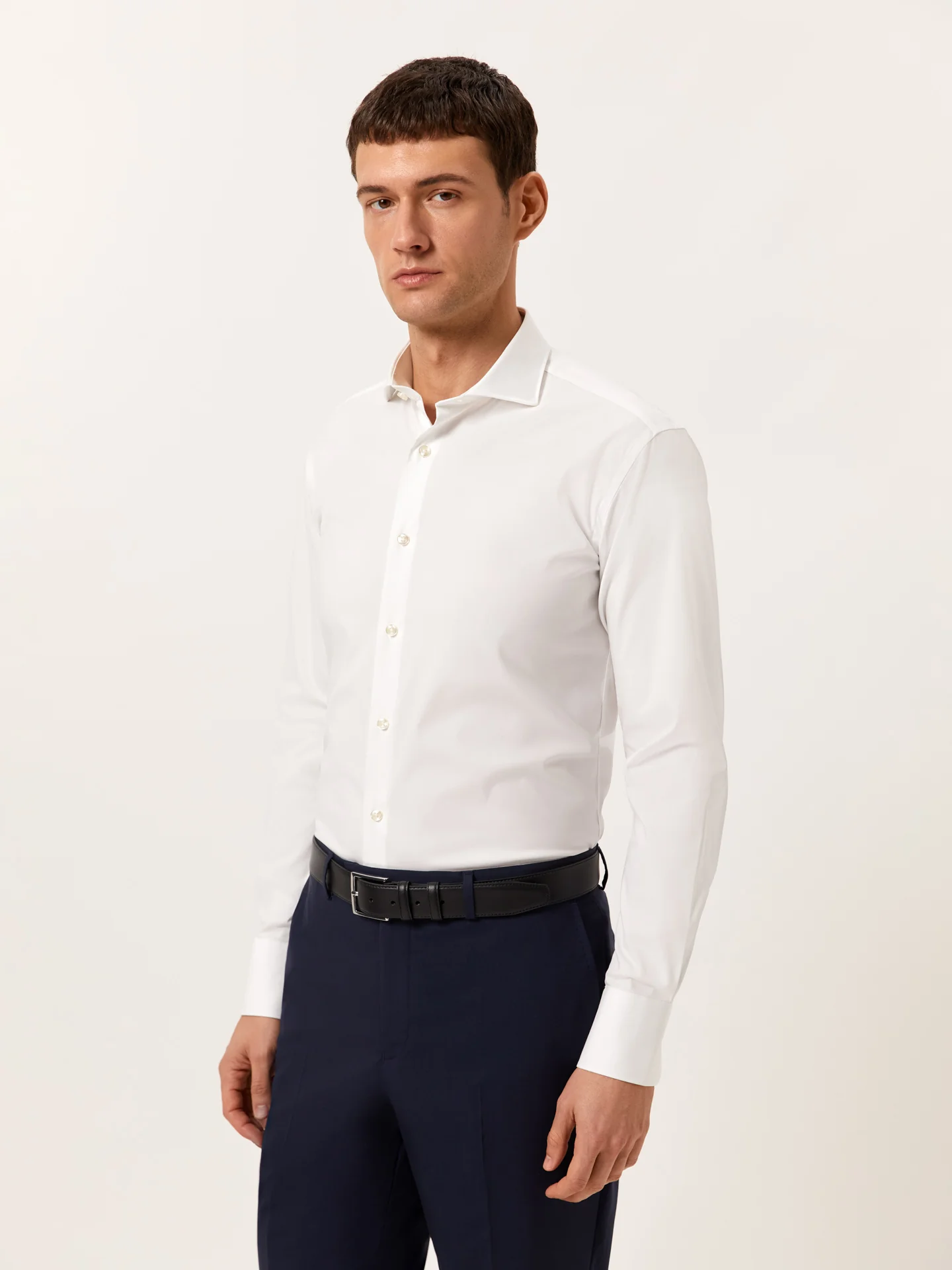 Slim Fit Camisa Popeline Travel em Algodão Comfort - Image 3