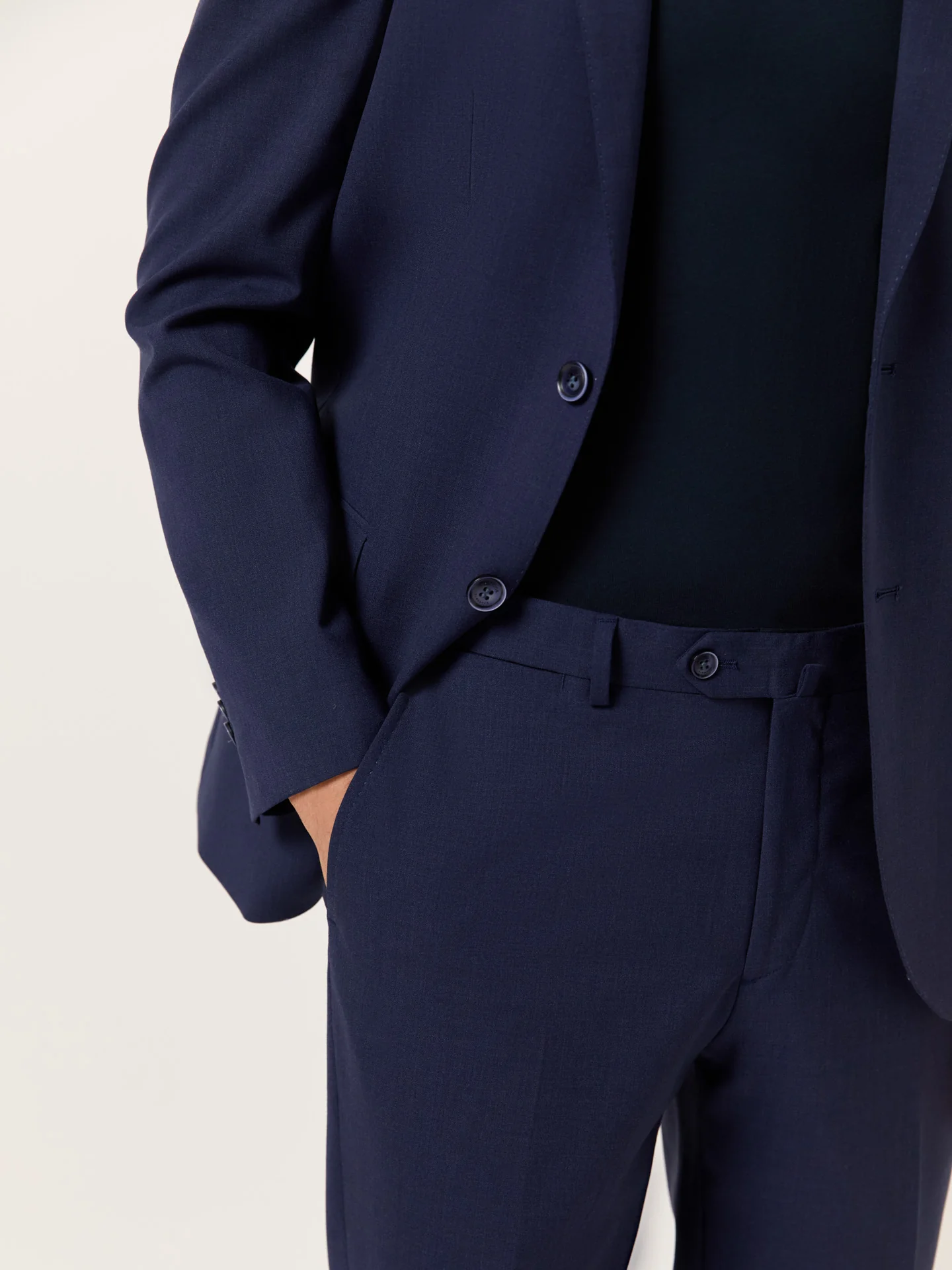 Slim Fit Fato em Lã de Alta Performance - Image 3