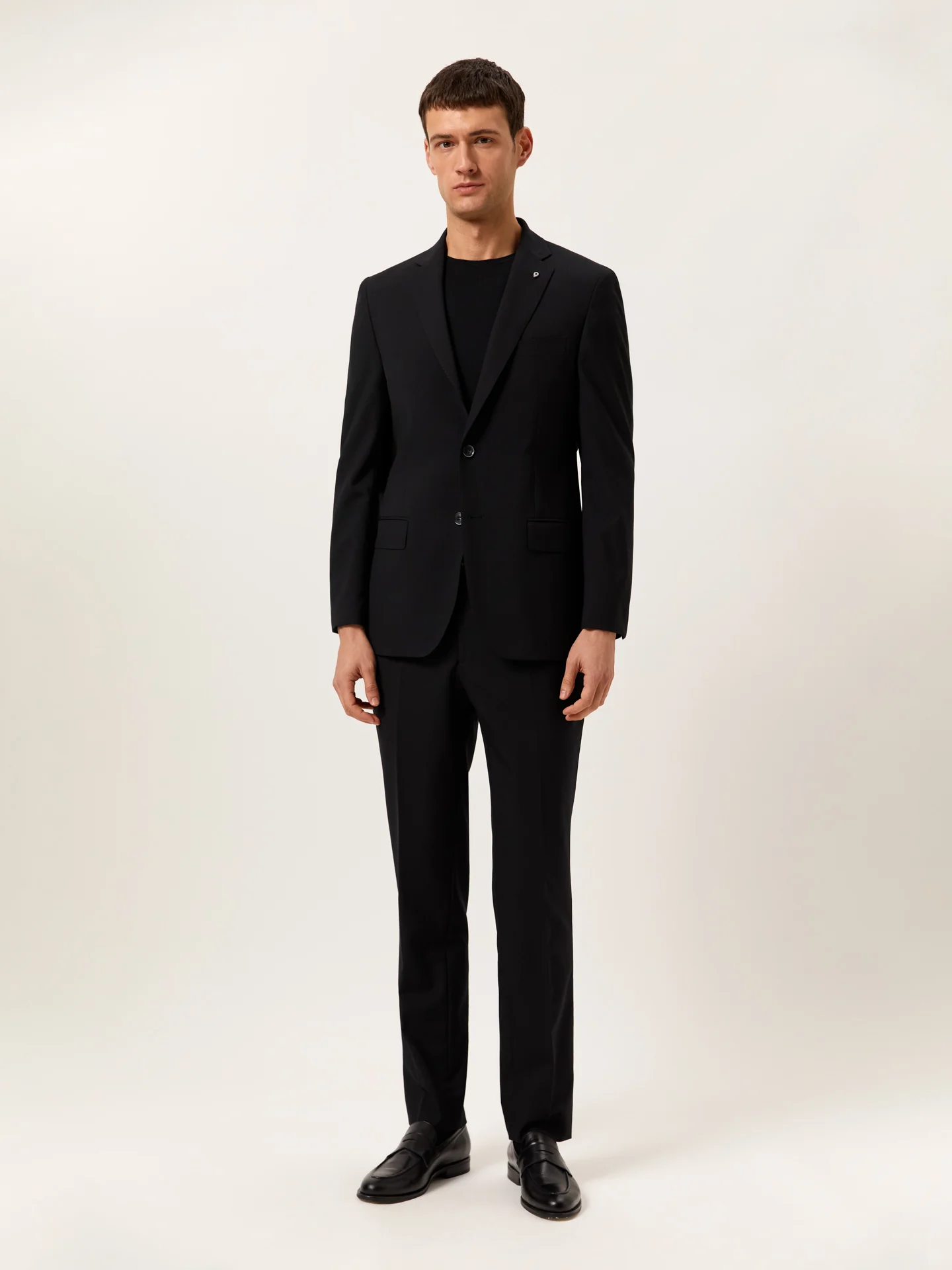 Slim Fit Fato em Lã de Alta Performance
