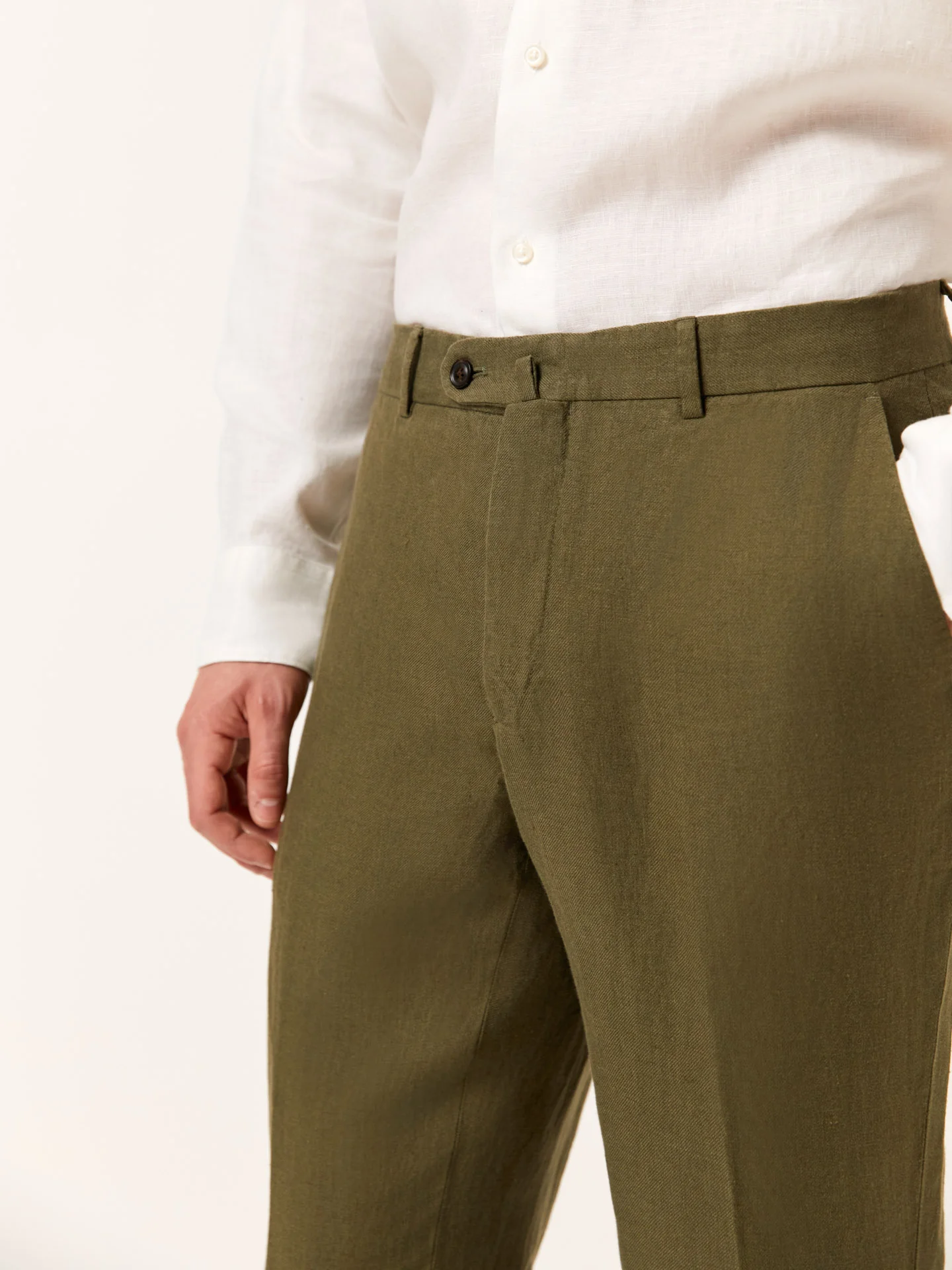 Slim Fit Fato Formal em 100% Linho - Image 3