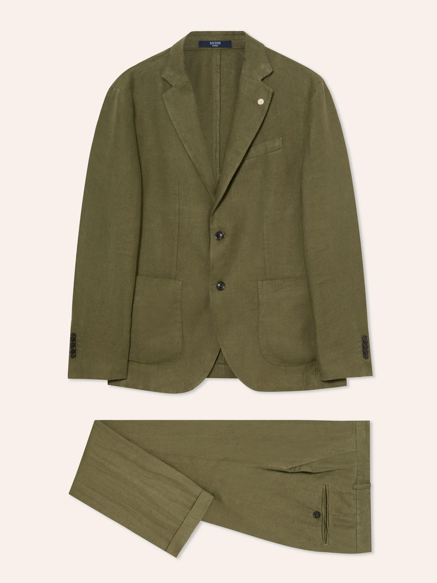 Slim Fit Fato Formal em 100% Linho - Image 4