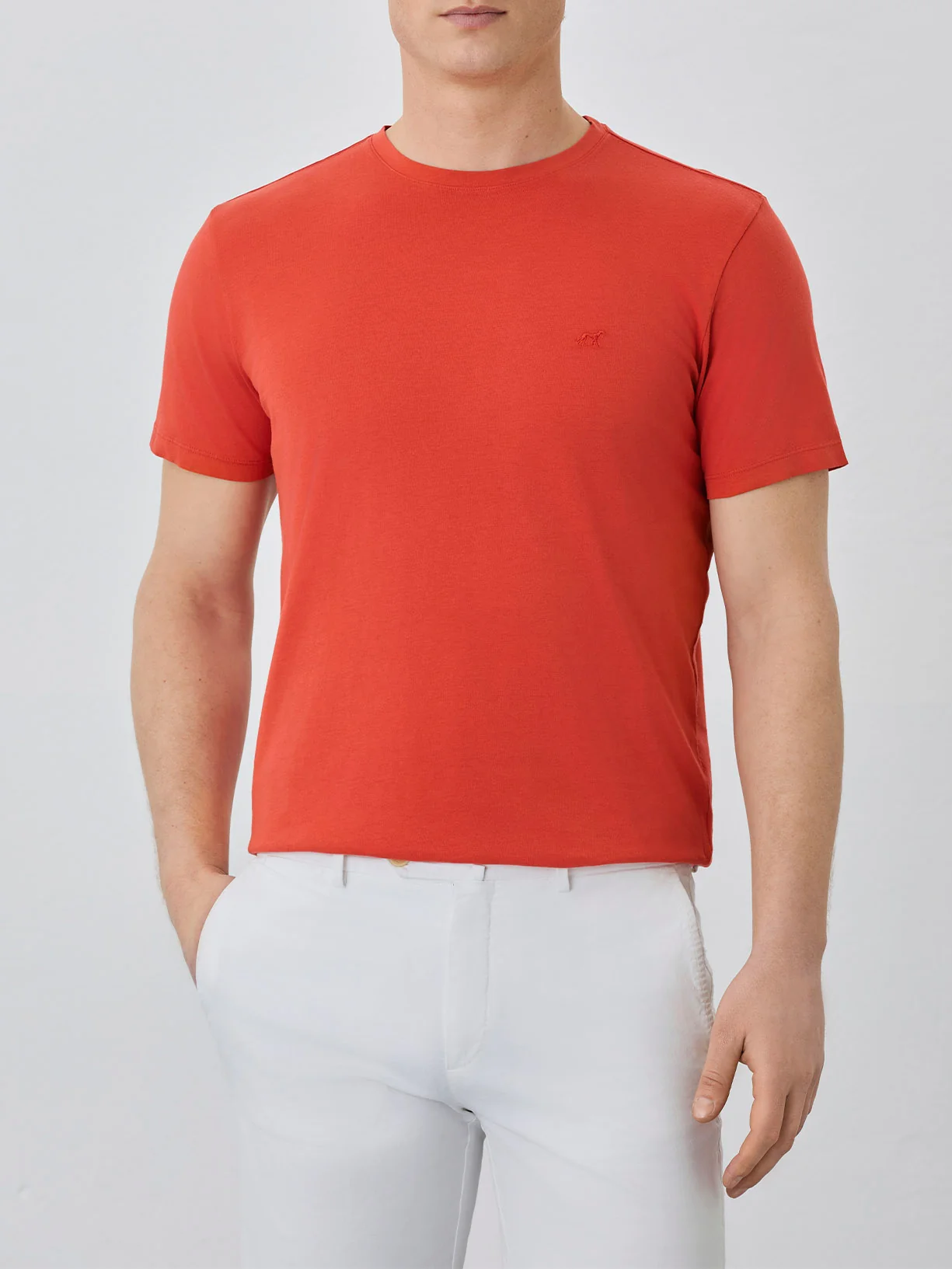 T-Shirt Regular Fit Com Decote Redondo Em Algodão - Image 7
