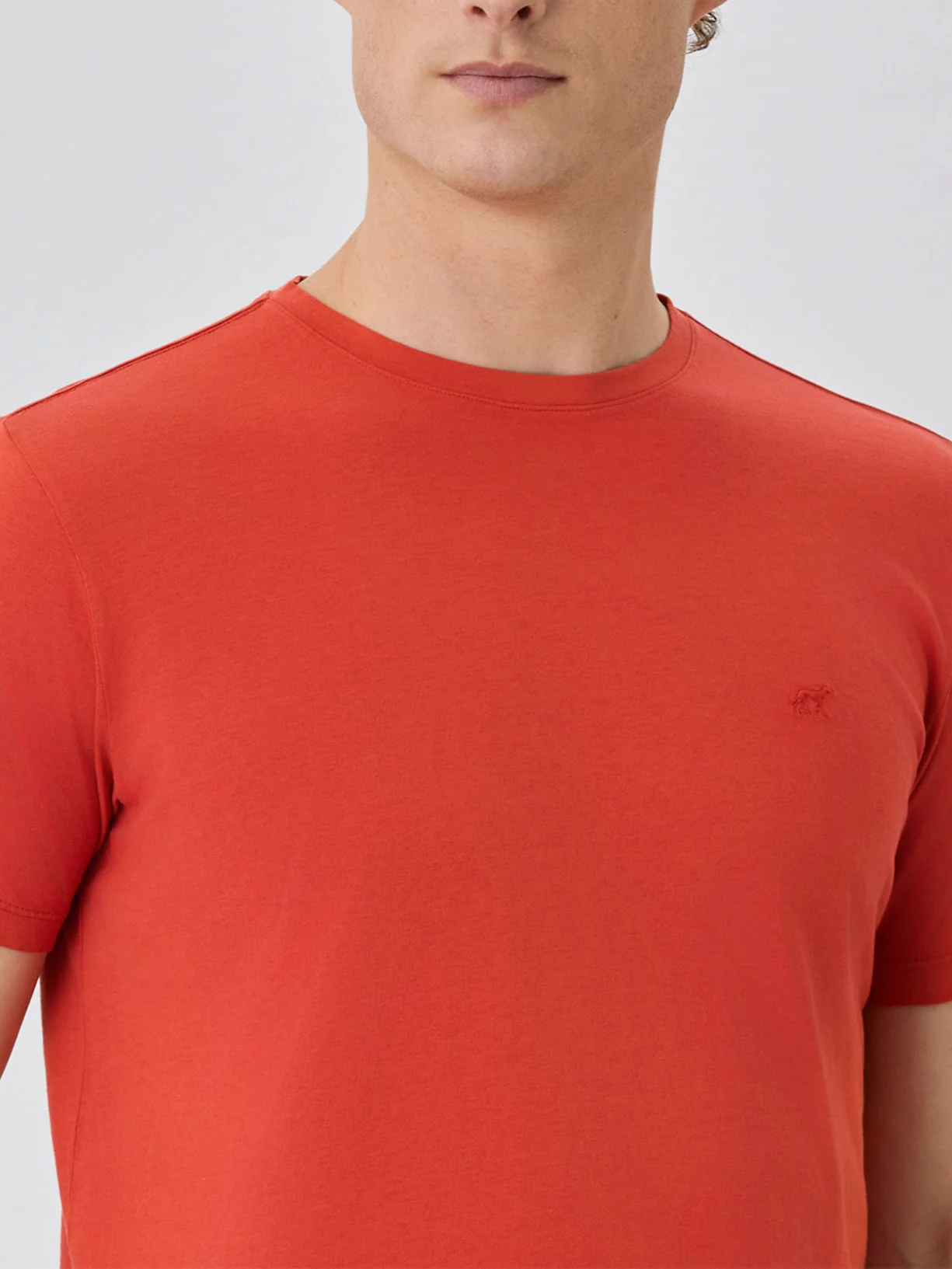 T-Shirt Regular Fit Com Decote Redondo Em Algodão - Image 8
