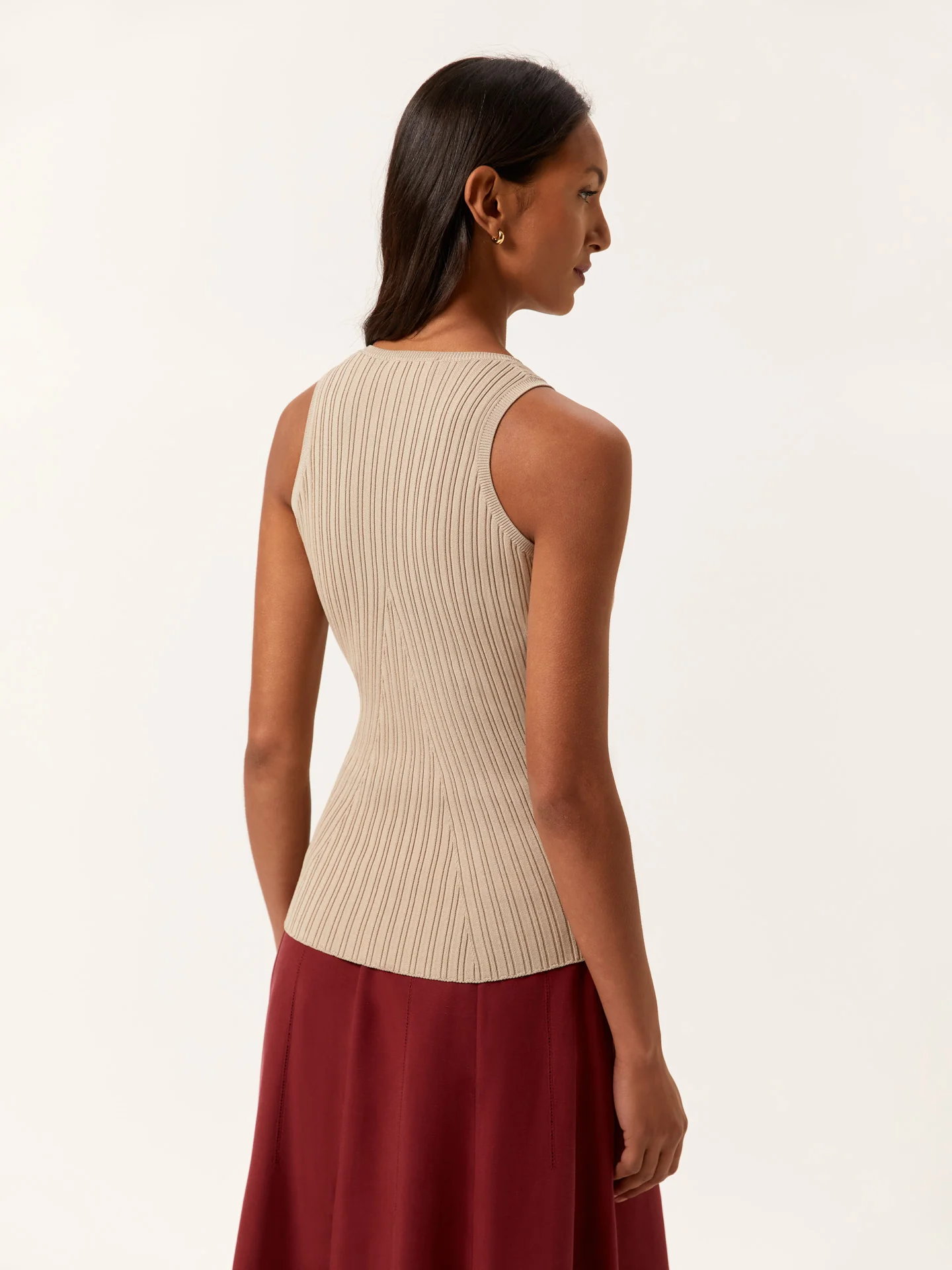 Tank Top de rib em mistura de Viscose e Nylon - Image 15