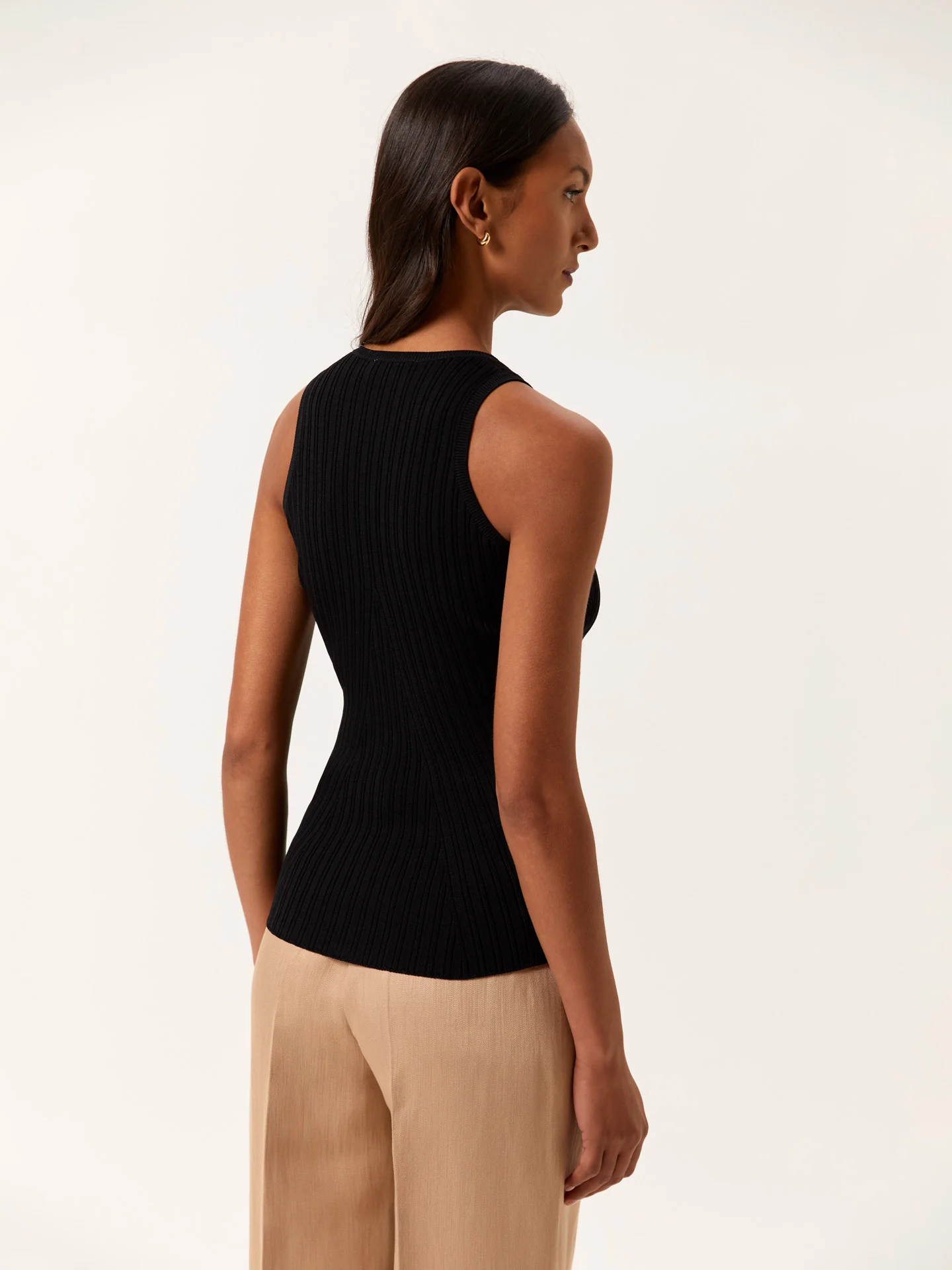 Tank Top de rib em mistura de Viscose e Nylon - Image 3
