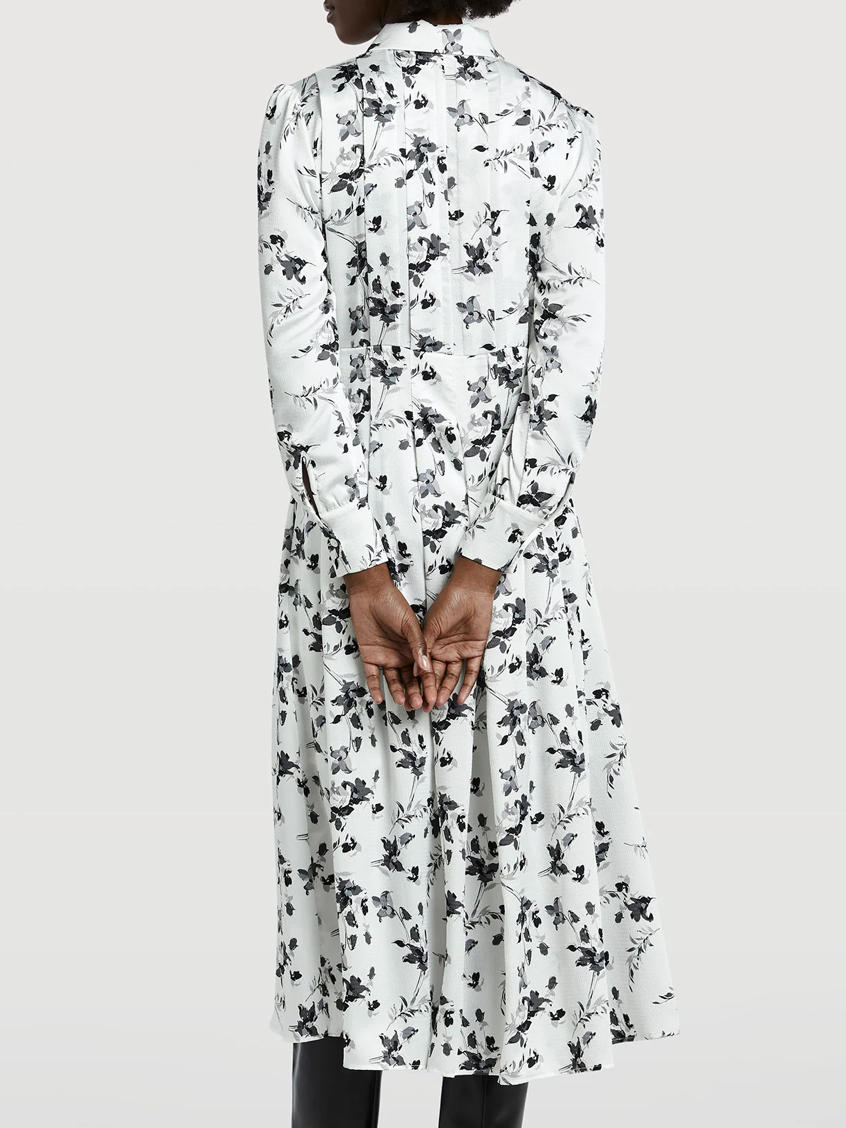Vestido com pregas estampado - Image 2