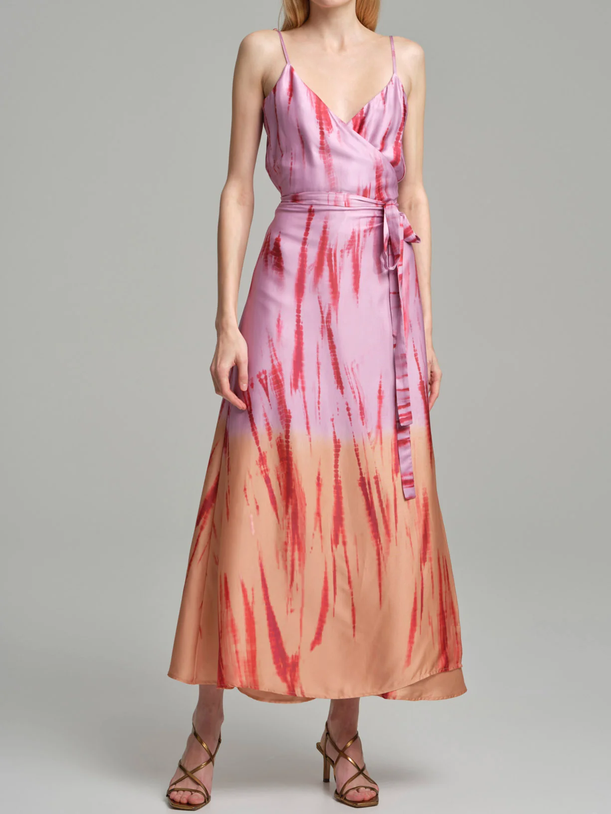 Vestido envelope estampado