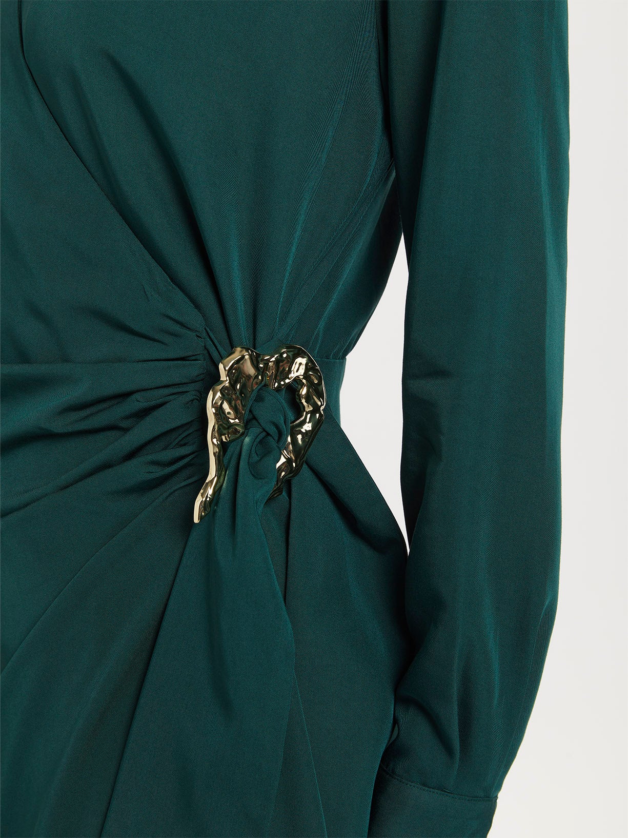 Vestido trespassado com fivela - Image 3